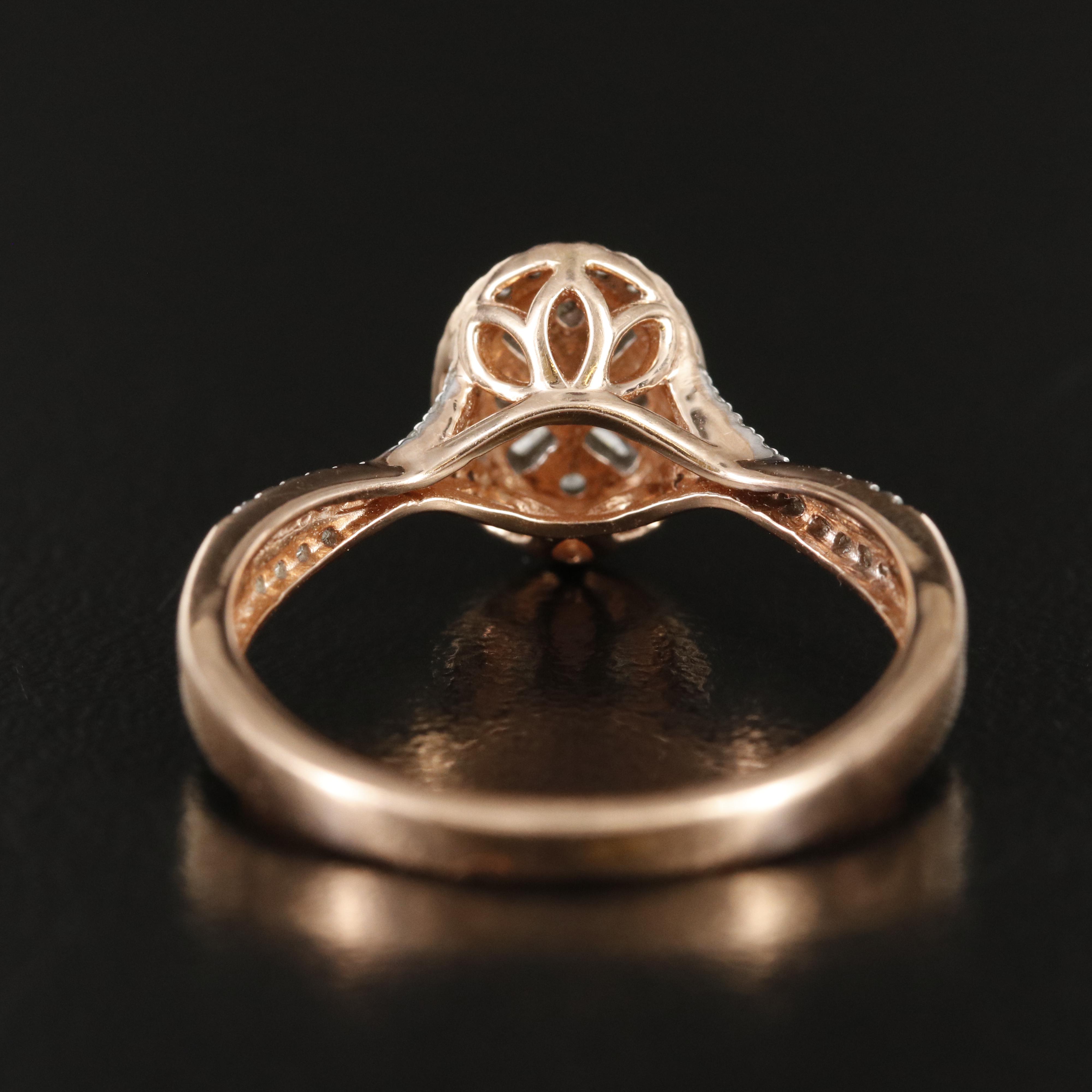 10K Rose Gold 0.27 CTW Diamond Ring
