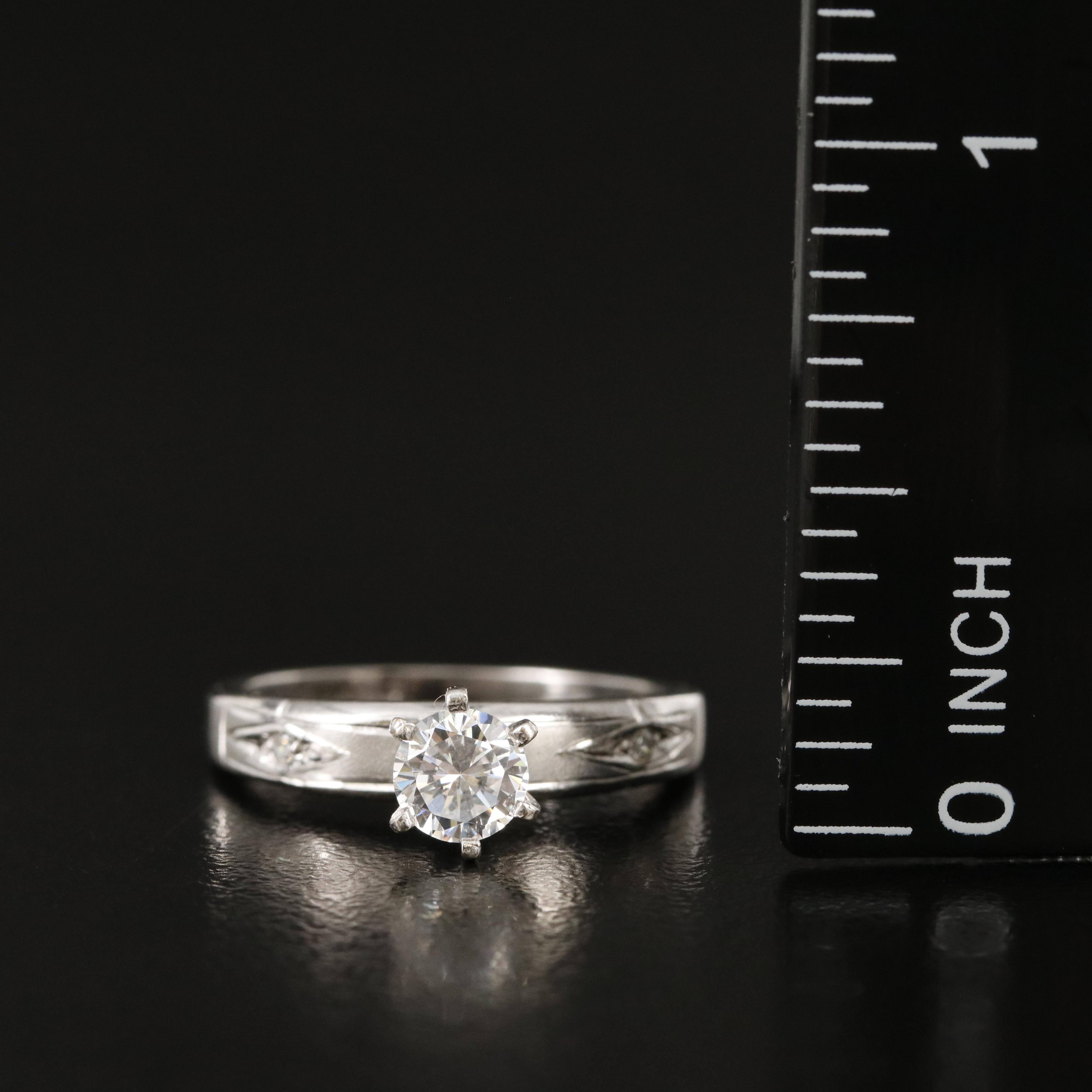 Vintage 14K Cubic Zirconia Ring