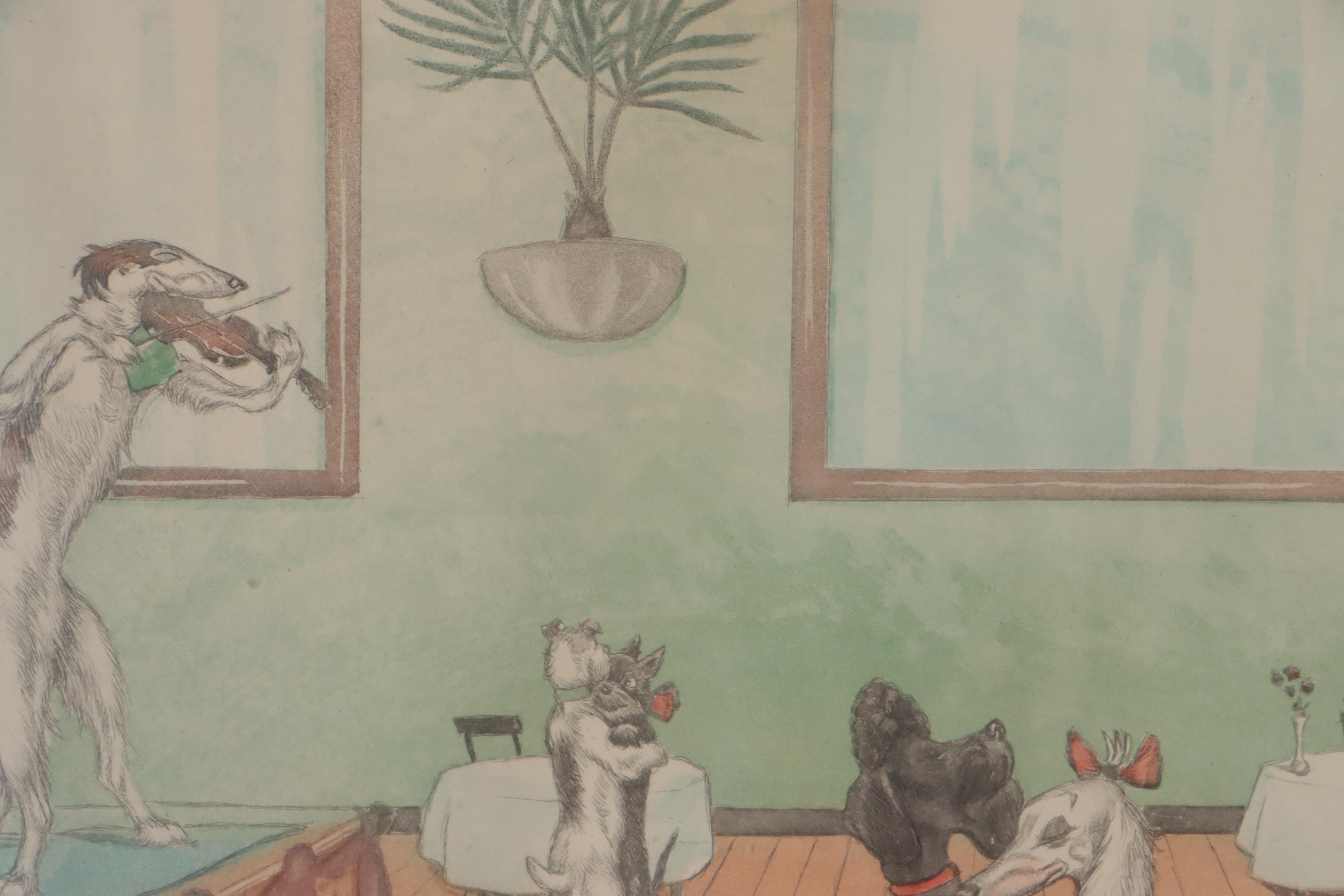 Boris O'Klein Etching "Ballroom Dancing"