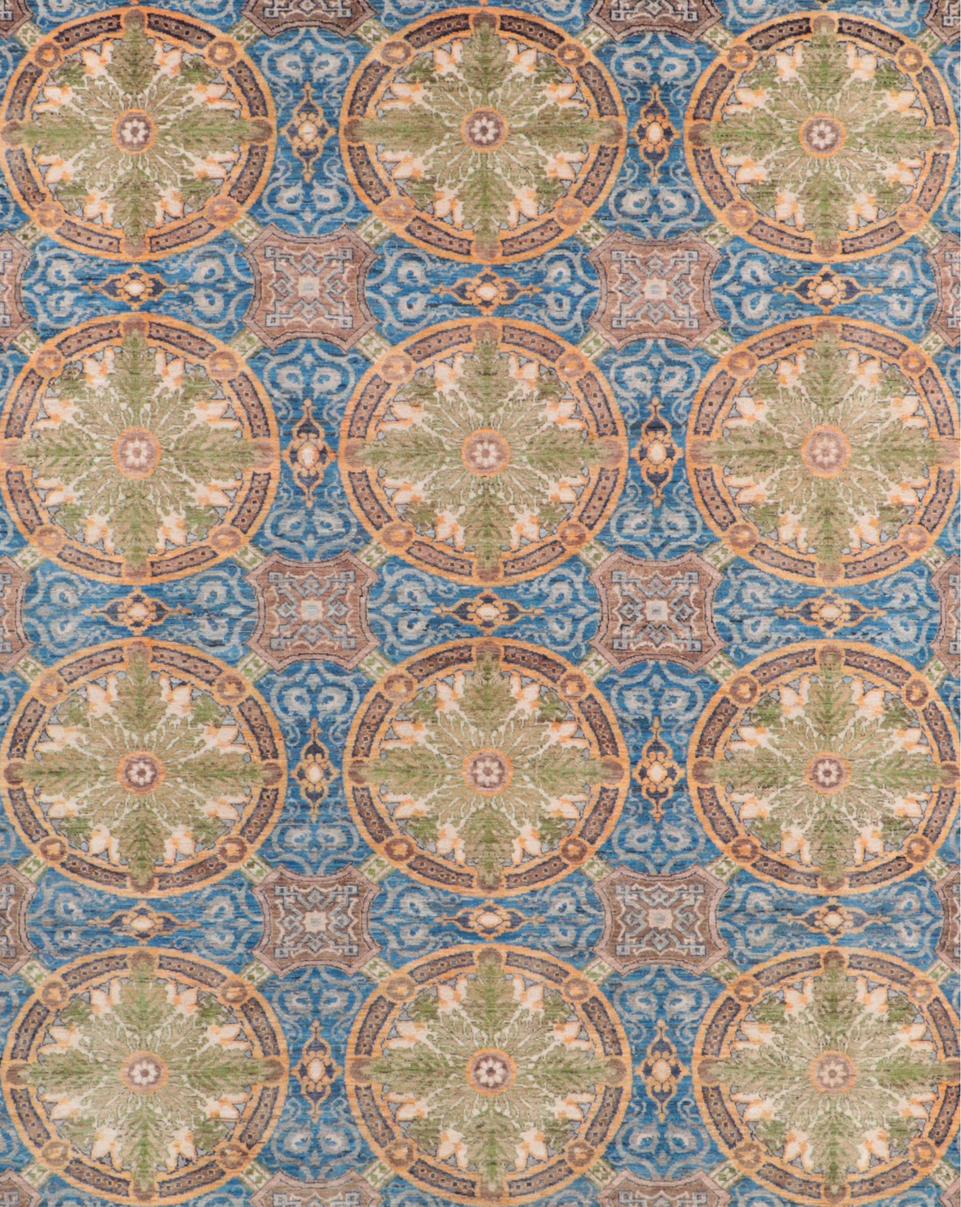 7'11 x 9'10 Hand-Knotted Pakistani Lahore Area Rug