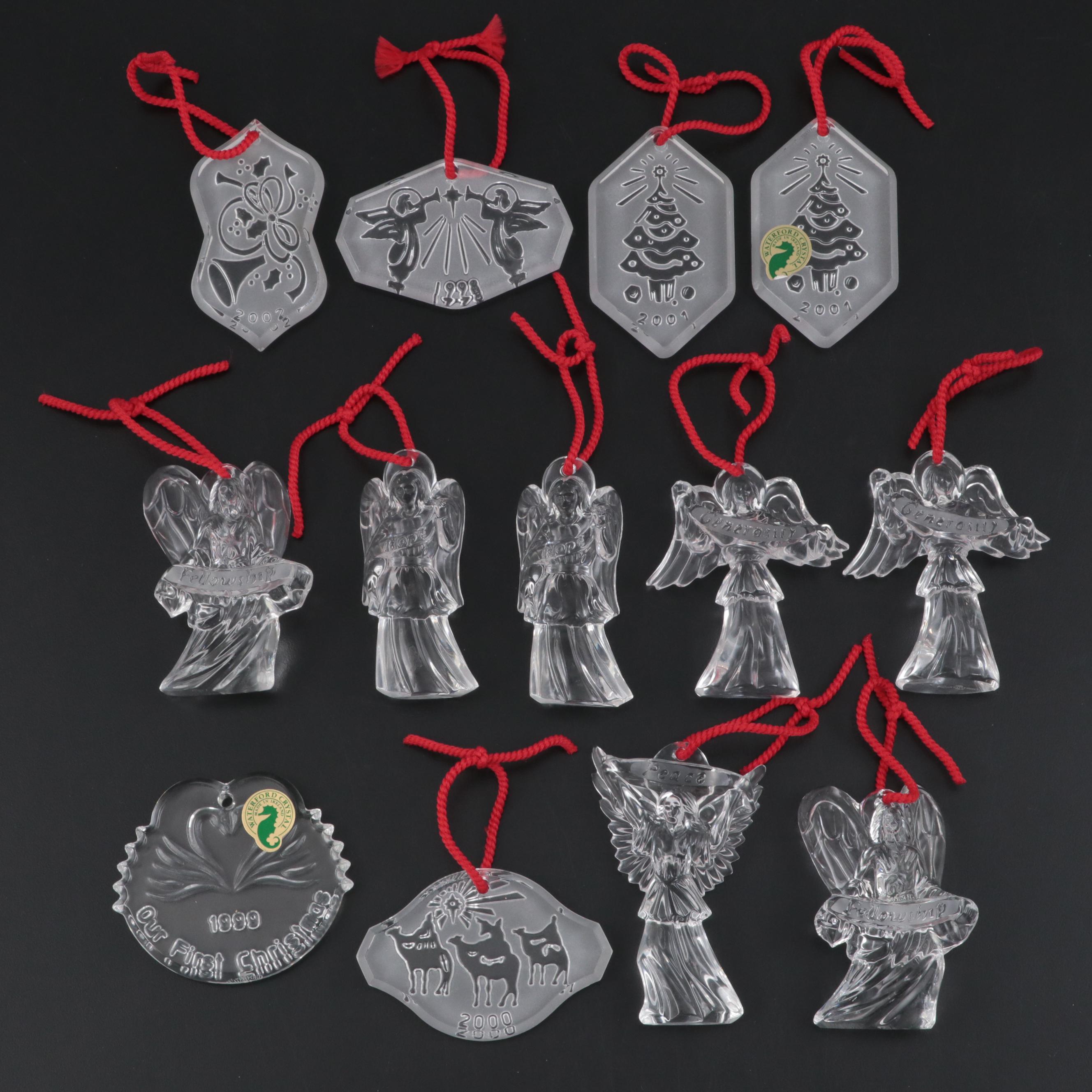 Waterford Crystal "Songs of Christmas" and "Millennium Angels" Ornaments