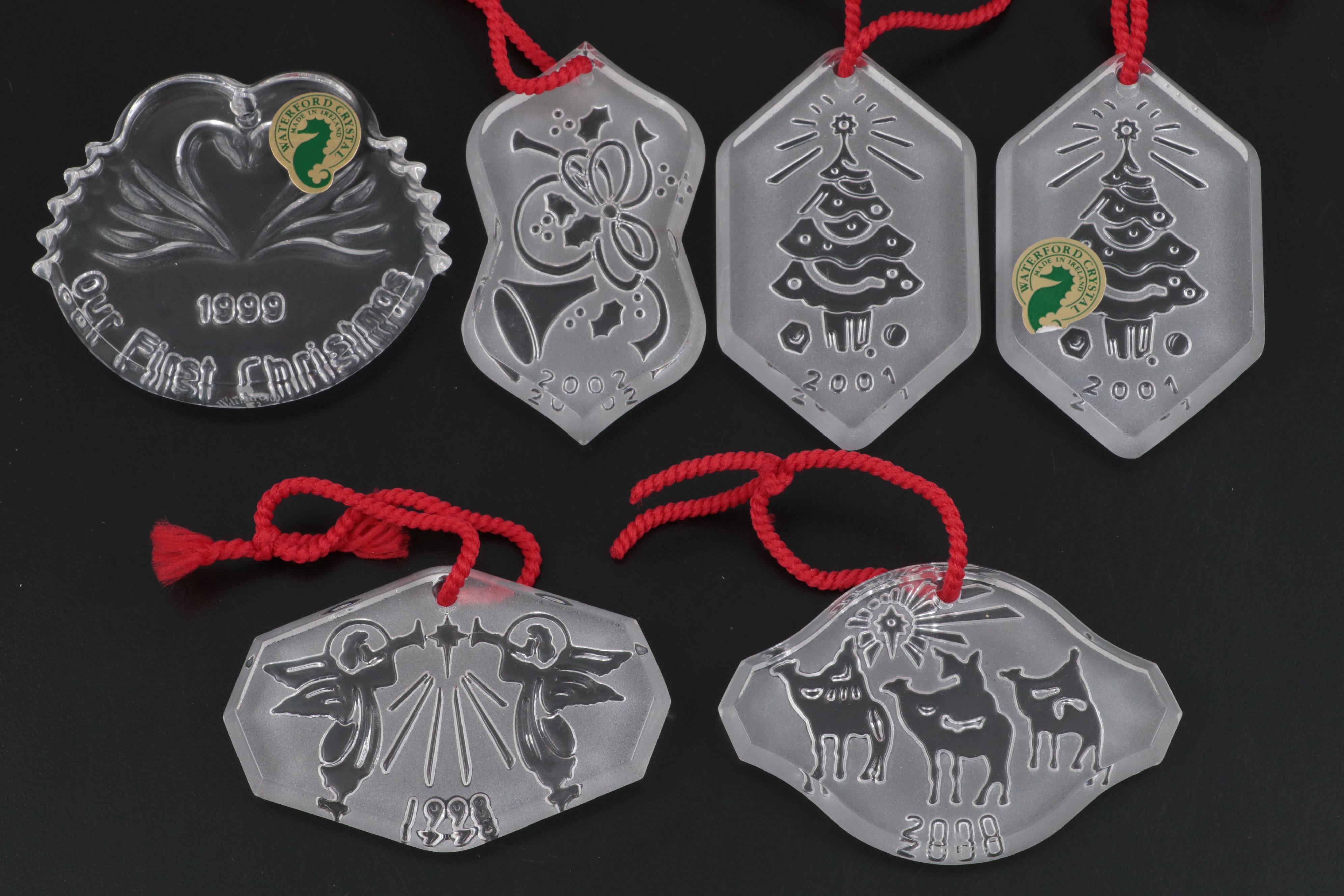 Waterford Crystal "Songs of Christmas" and "Millennium Angels" Ornaments