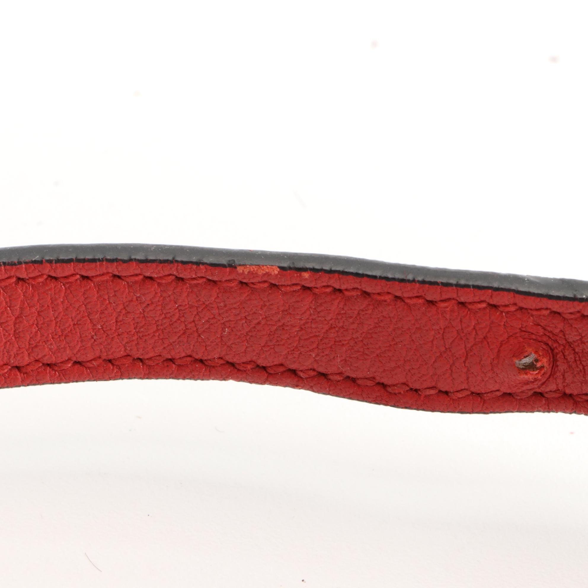 Prada Vitello Daino Crossbody in Red Grained Leather