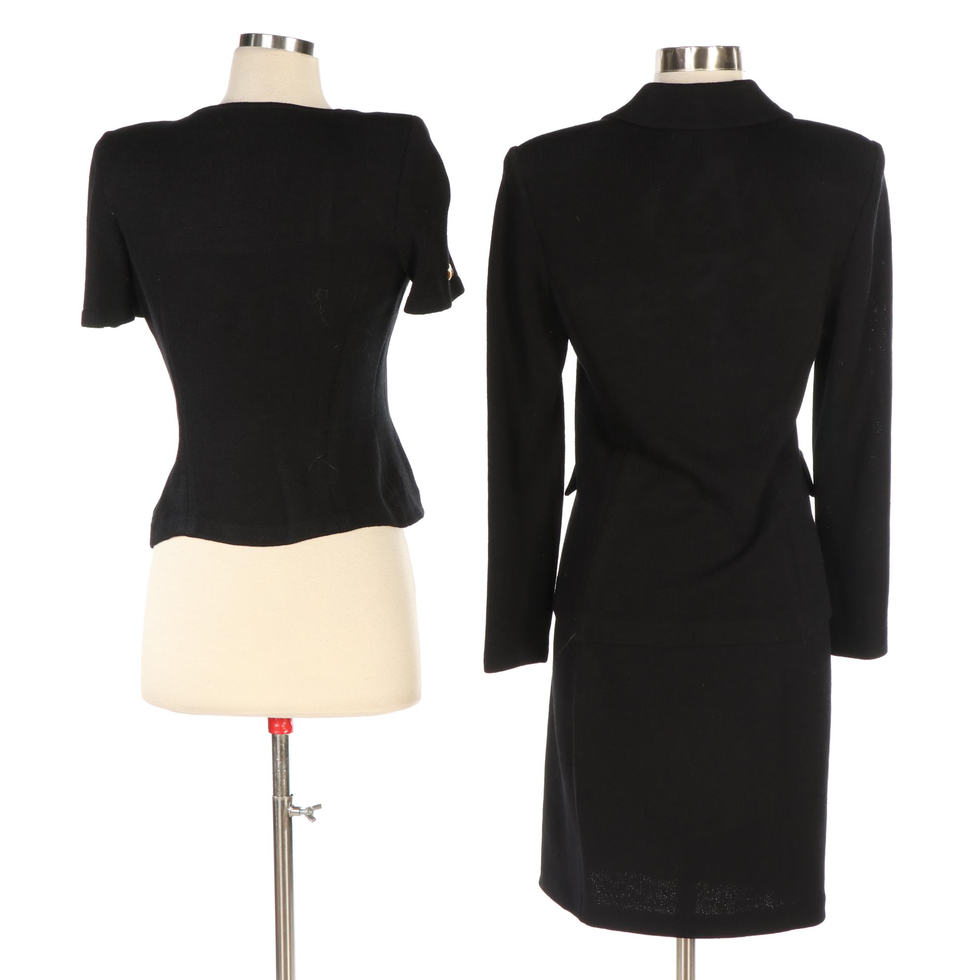 St. John Collection Short Sleeve Knit and Basics Skirt and Jacket