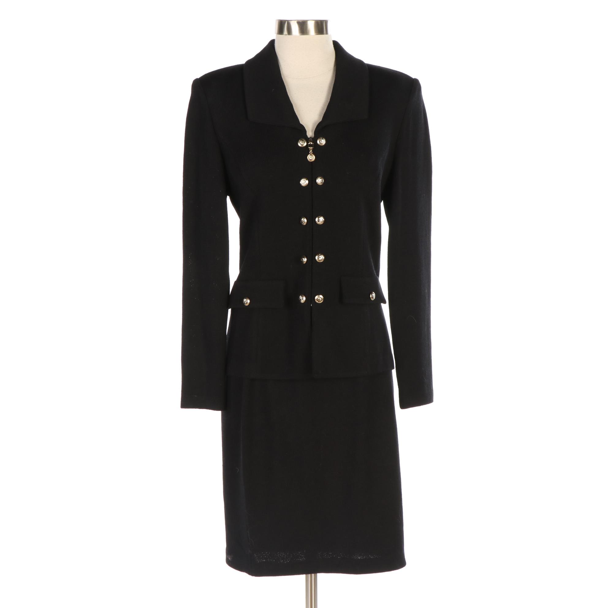 St. John Collection Short Sleeve Knit and Basics Skirt and Jacket