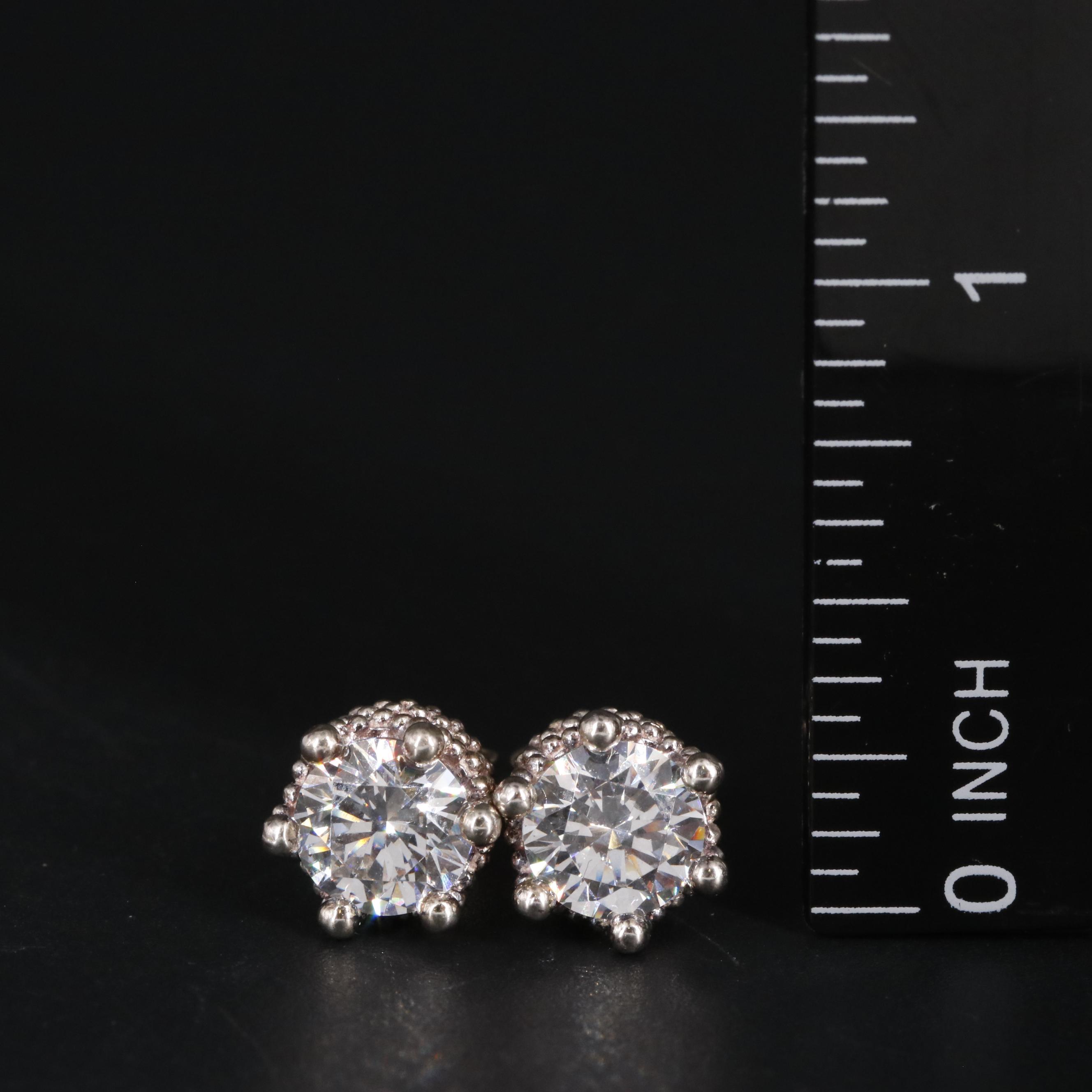 Sterling Cubic Zirconia Stud Earrings and Snowflake Pendant Necklace Set