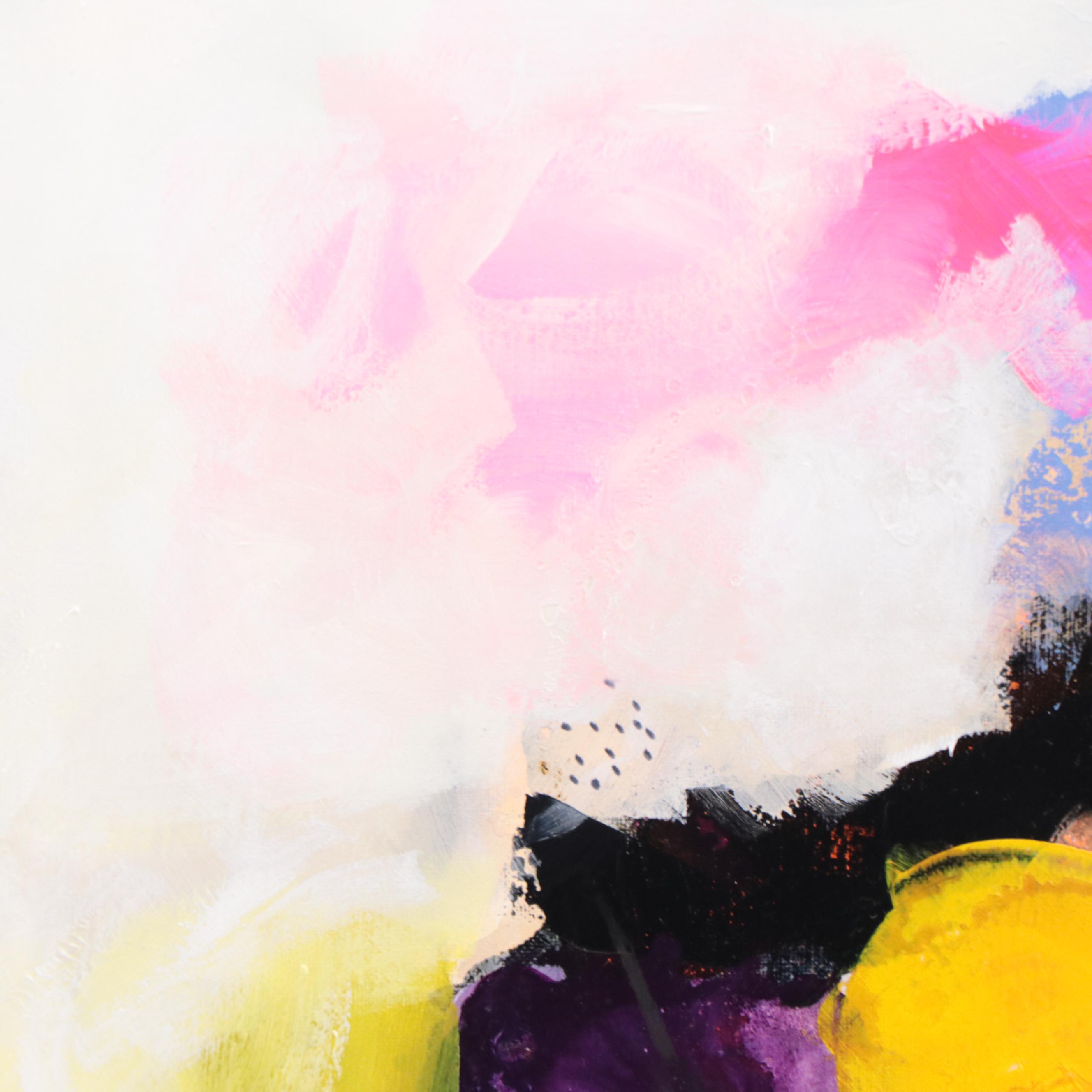 Milagros Pongo Abstract Mixed Media Painting "Etro III" 21st Century