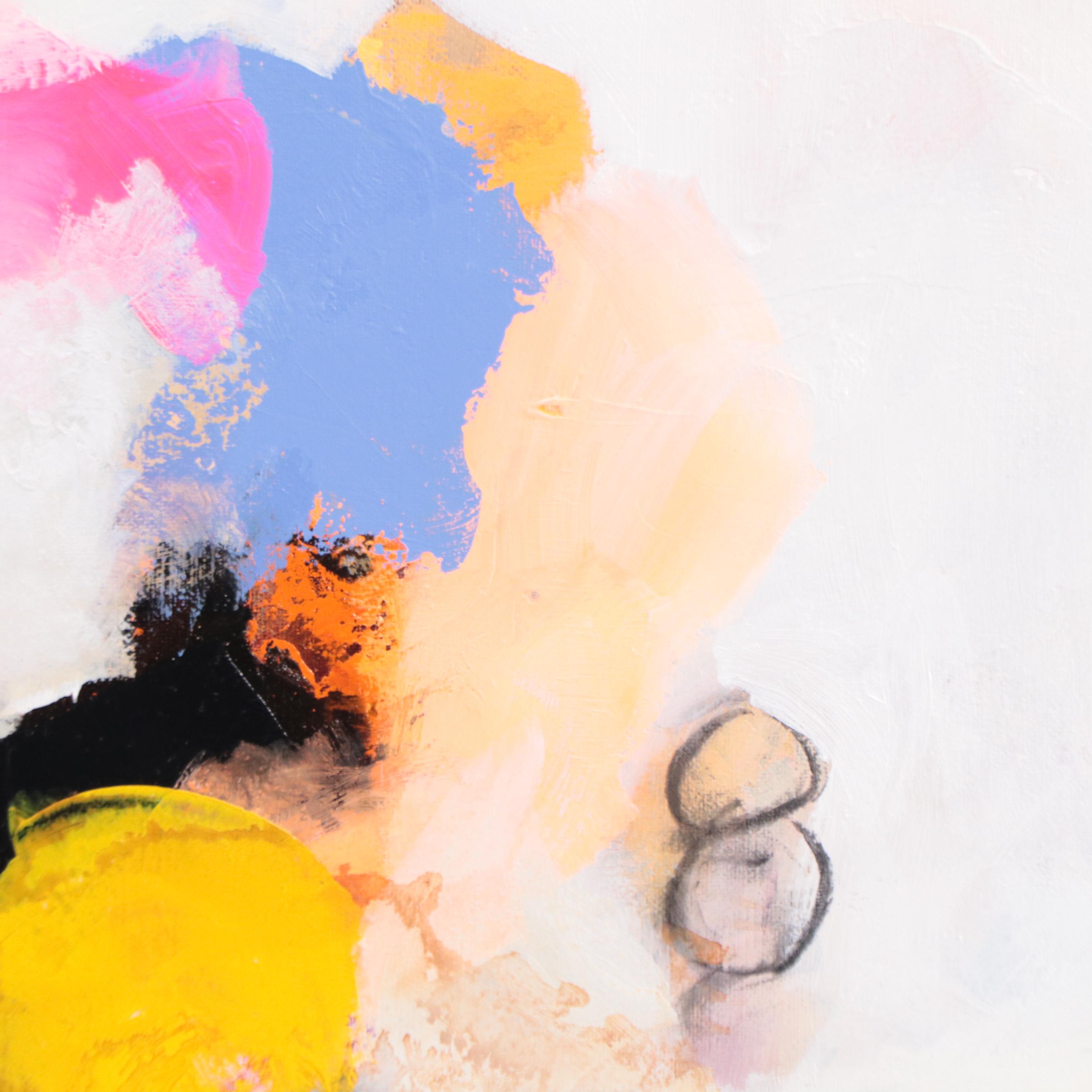 Milagros Pongo Abstract Mixed Media Painting "Etro III" 21st Century