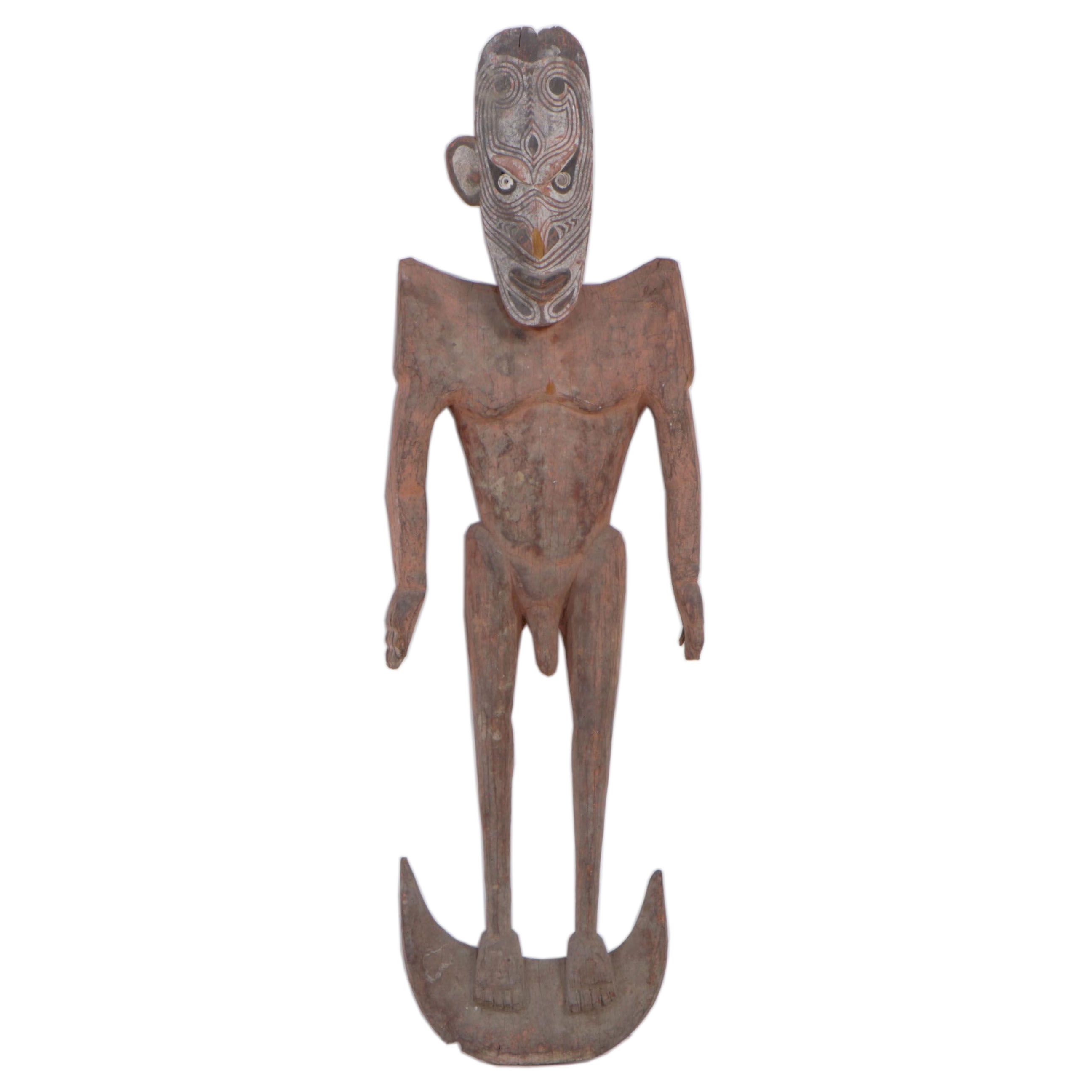 Sepik River Carved Wood Hook Figure, Papua New Guinea