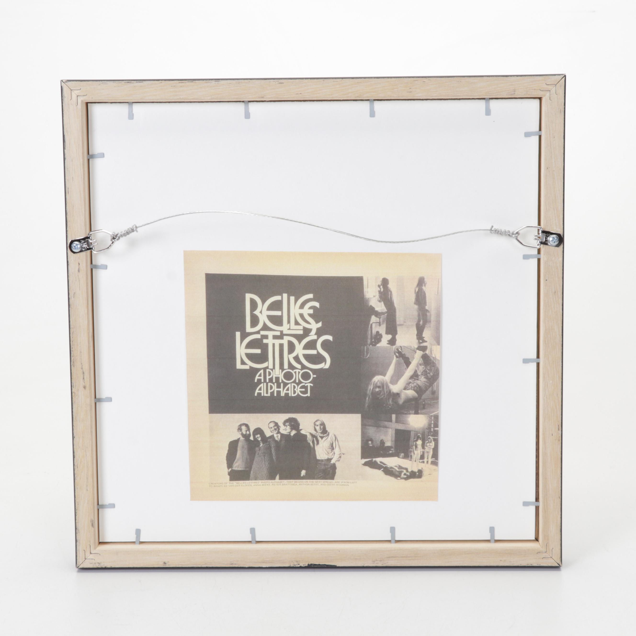 Posed Nudes Offset Lithograph "W" From "Belles Lettres: A Photo-Alphabet," 1971