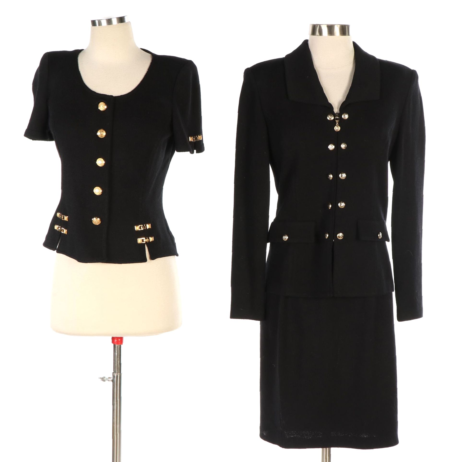 St. John Collection Short Sleeve Knit and Basics Skirt and Jacket