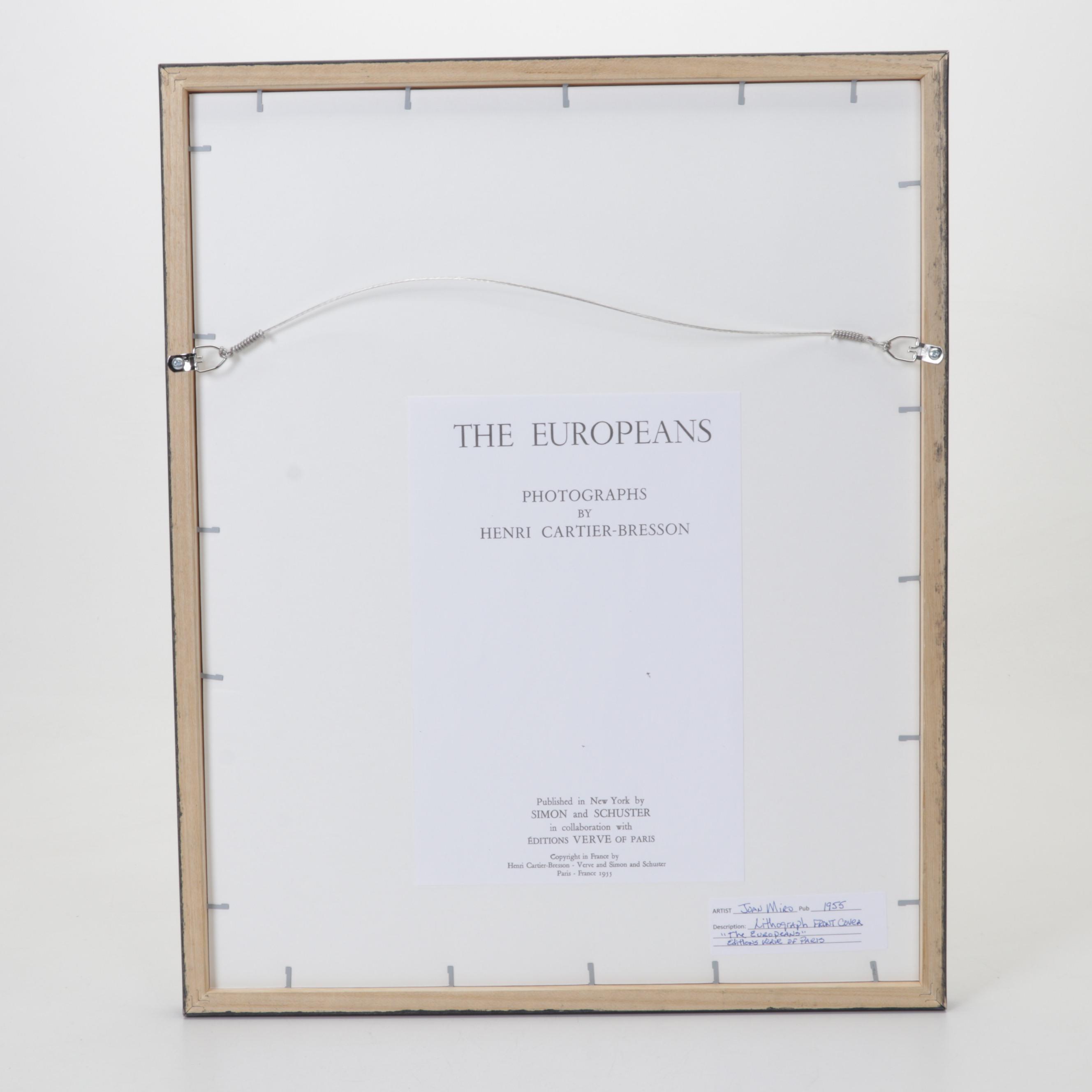 Joan Miró Color Lithograph for Henri Cartier-Bresson's "The Europeans," 1955