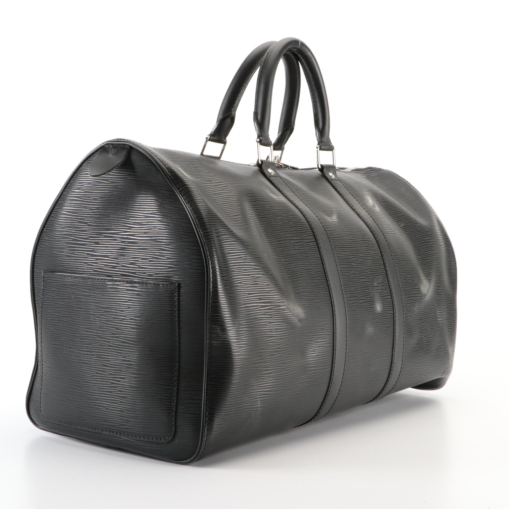 Louis Vuitton Keepall 45 in Black Epi Leather