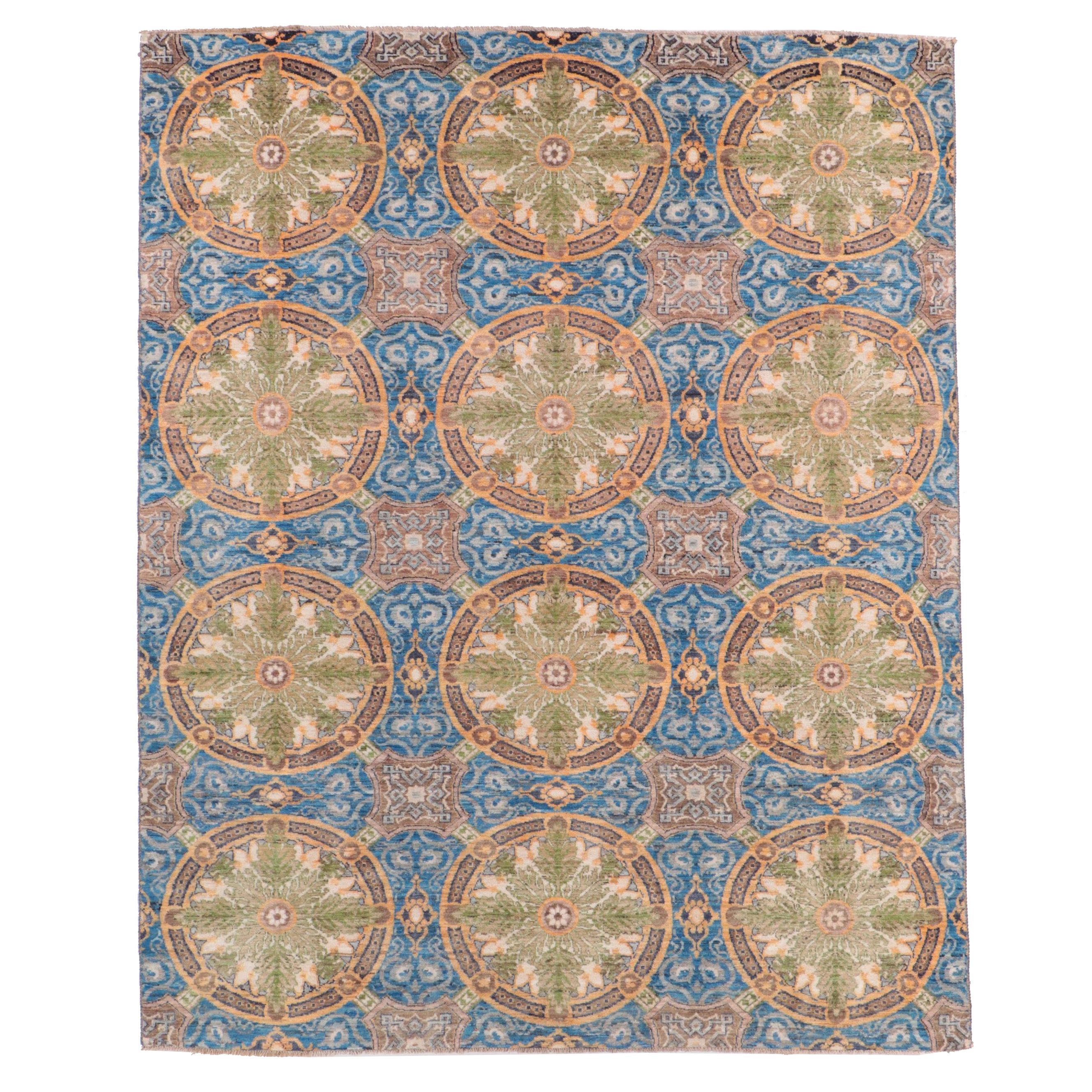 7'11 x 9'10 Hand-Knotted Pakistani Lahore Area Rug