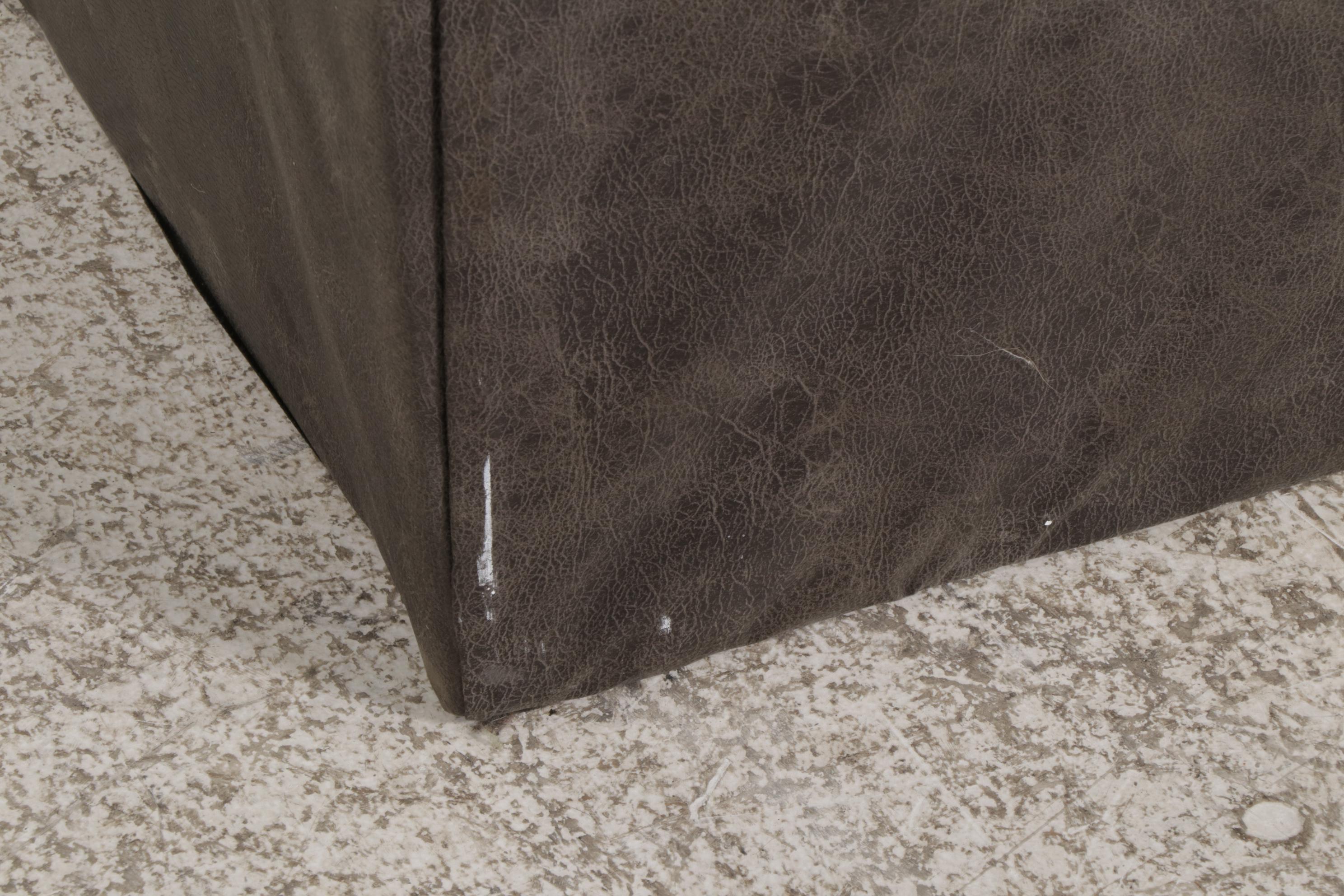 Peak Living Faux Leather Upholstered Pillow Arm Loveseat, 21st Century