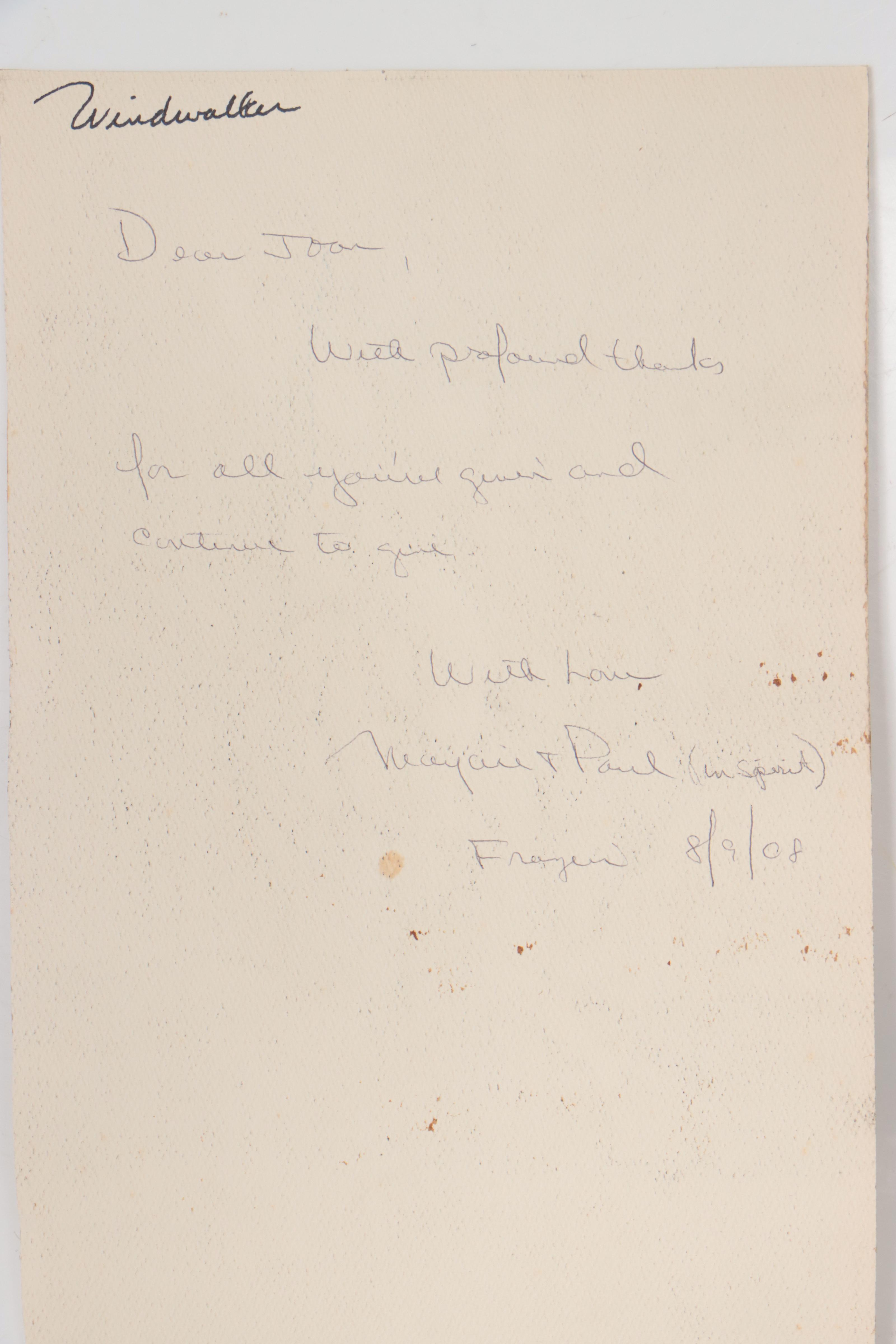 Ink Wash Painting "Windwalker," Circa 1957