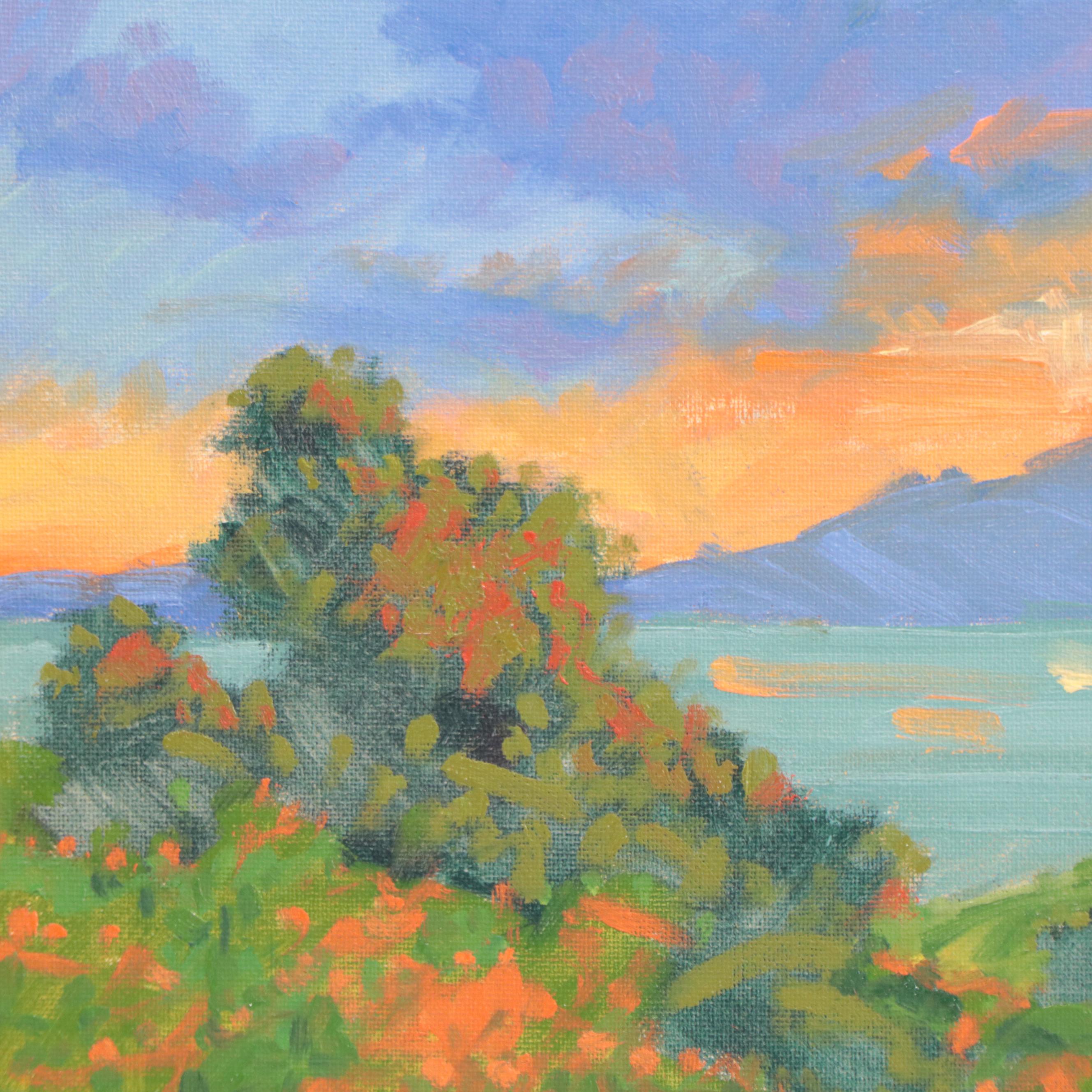 Marc A. Graison Oil Painting "Sunset Seascape," 2023