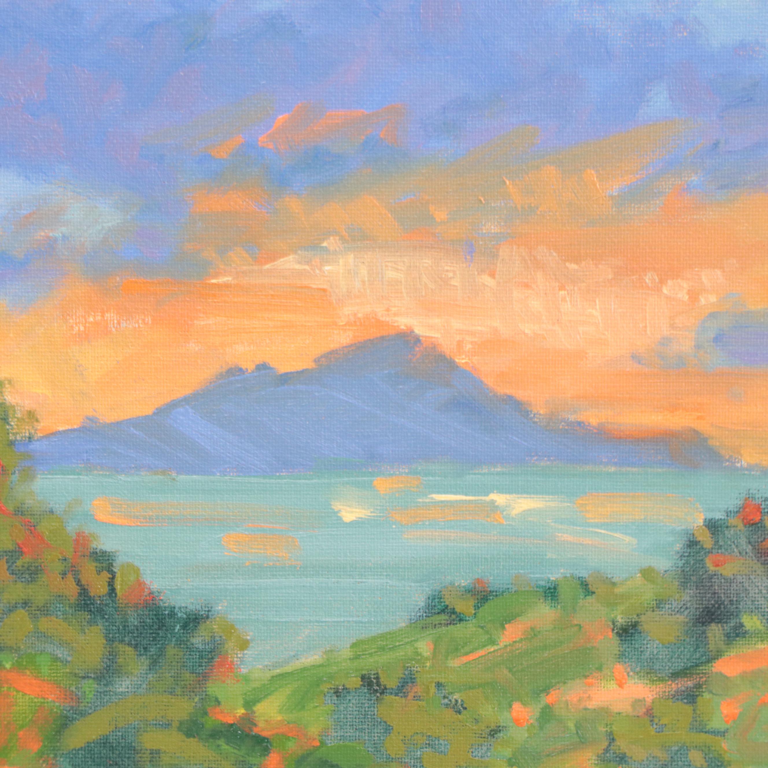 Marc A. Graison Oil Painting "Sunset Seascape," 2023