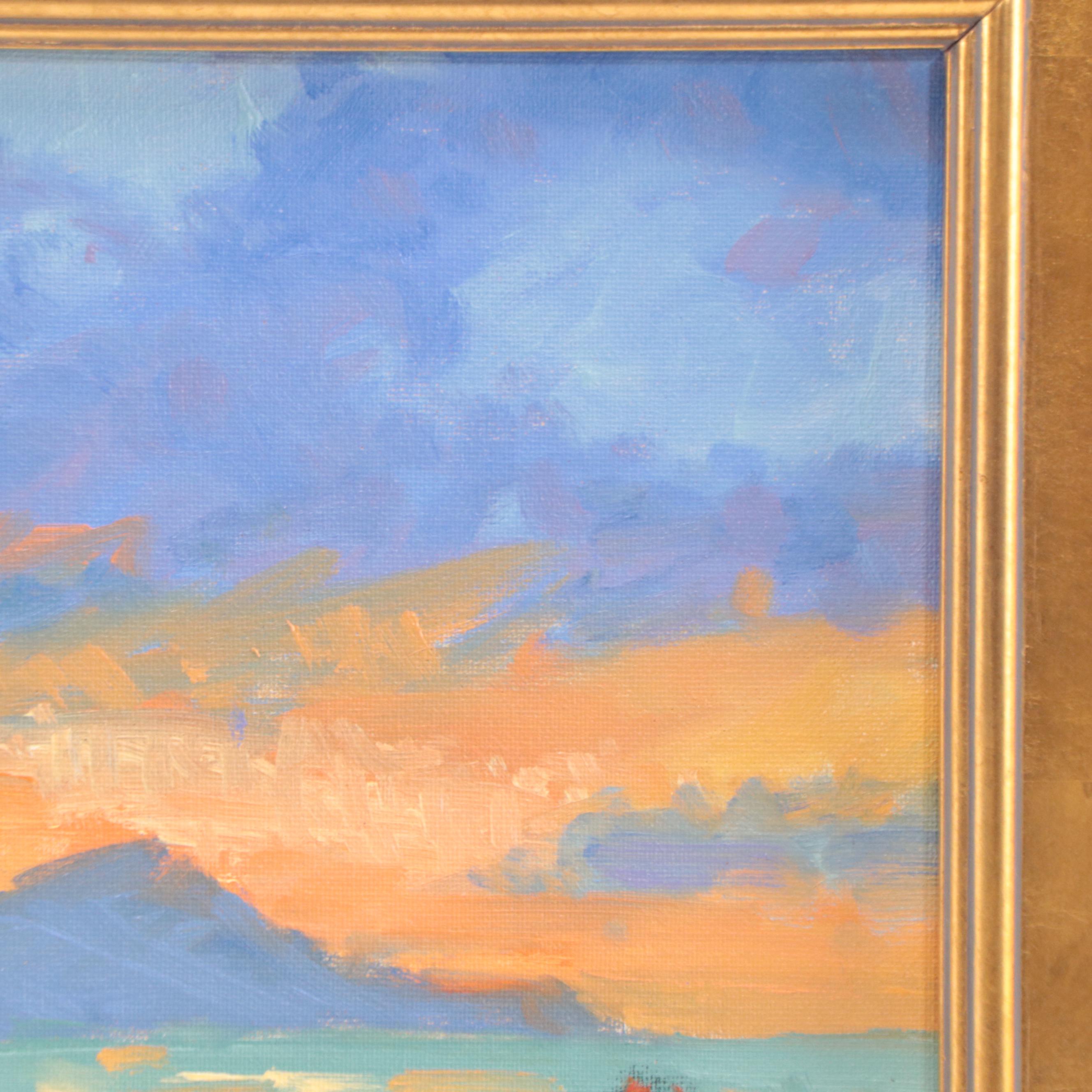Marc A. Graison Oil Painting "Sunset Seascape," 2023