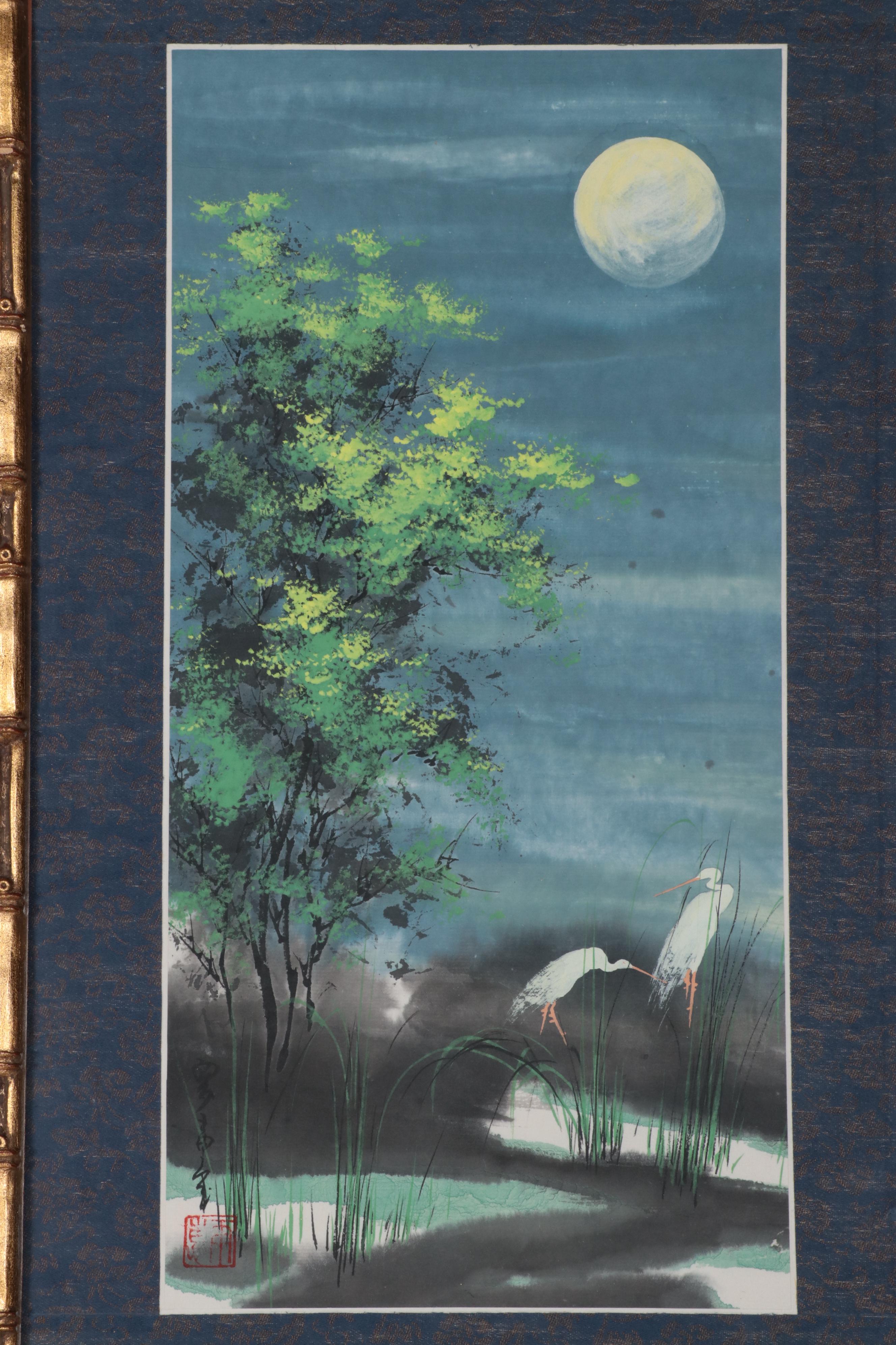 East Asian Landscape Gouache Paintings