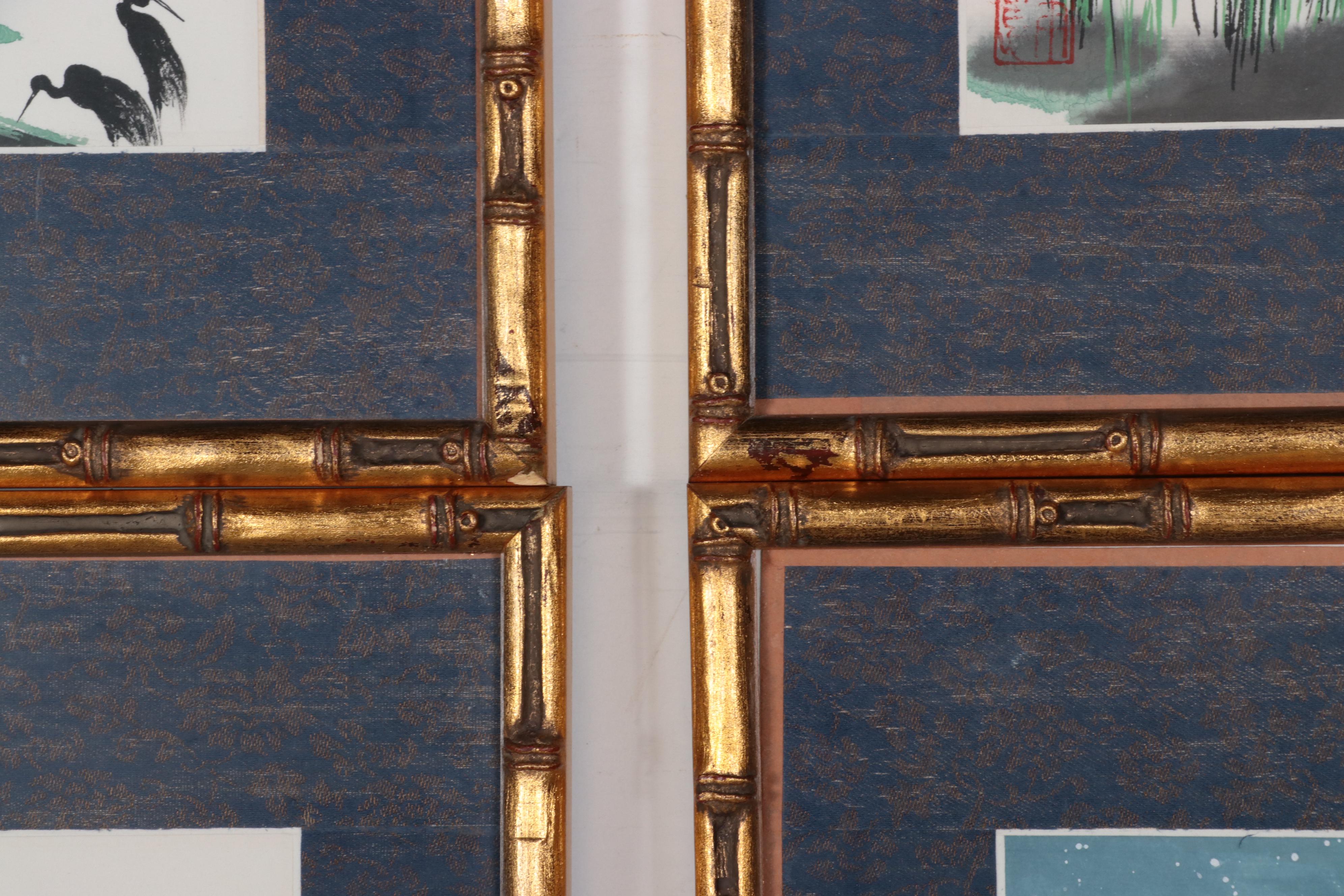 East Asian Landscape Gouache Paintings