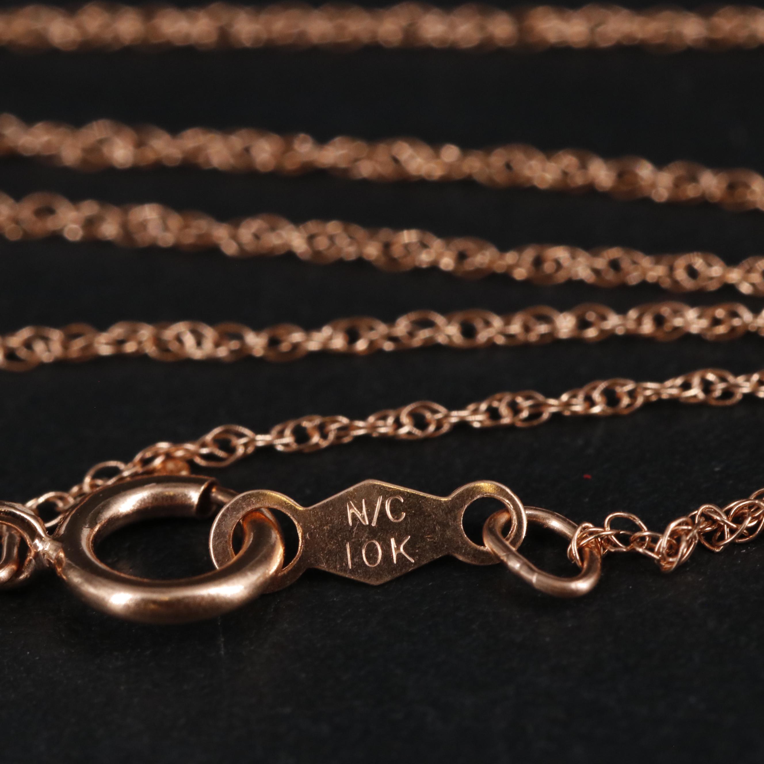 10K Aquamarine and Diamond Pendant Necklace