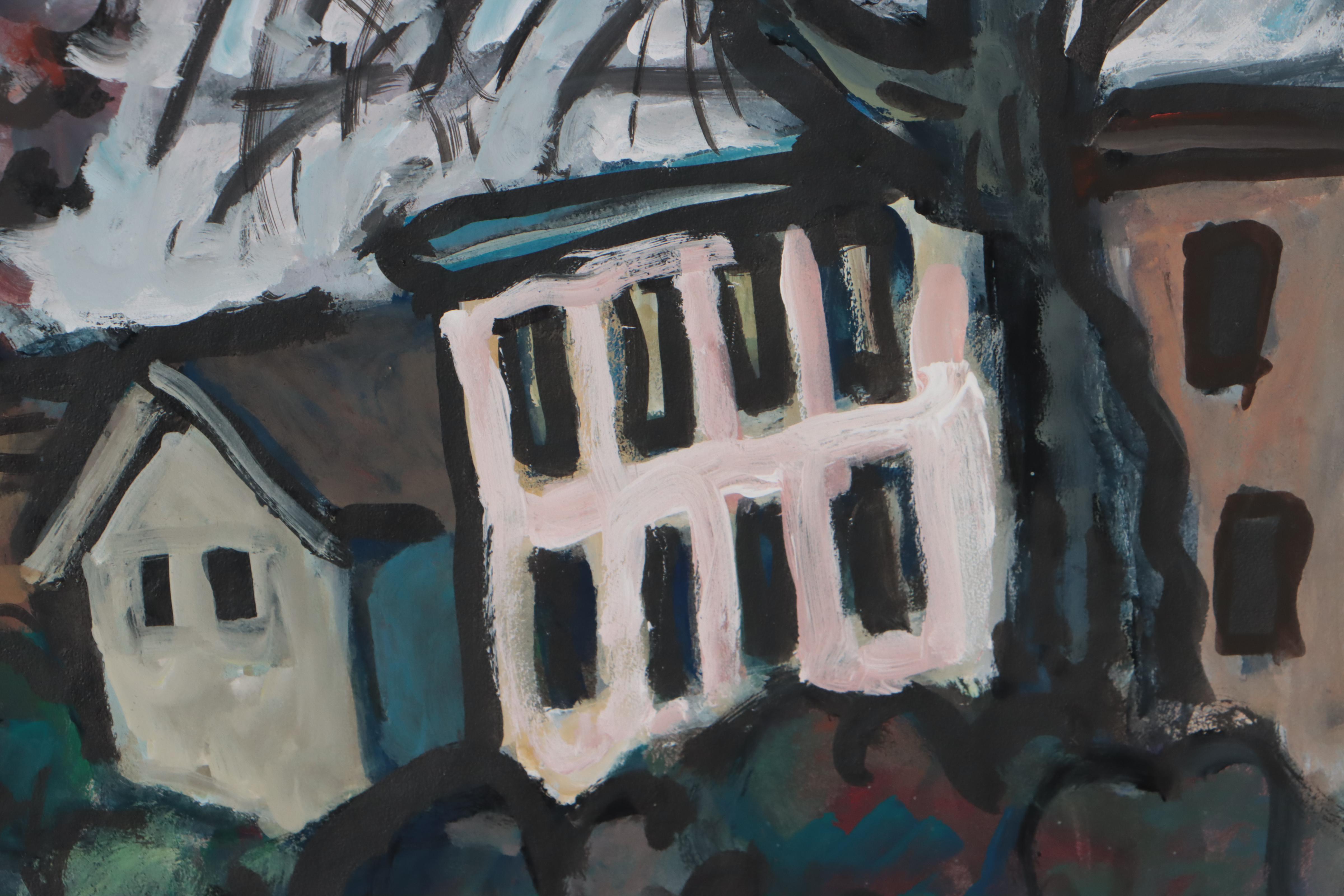 Marina Mozhayeva Street View Acrylic Painting, 2016