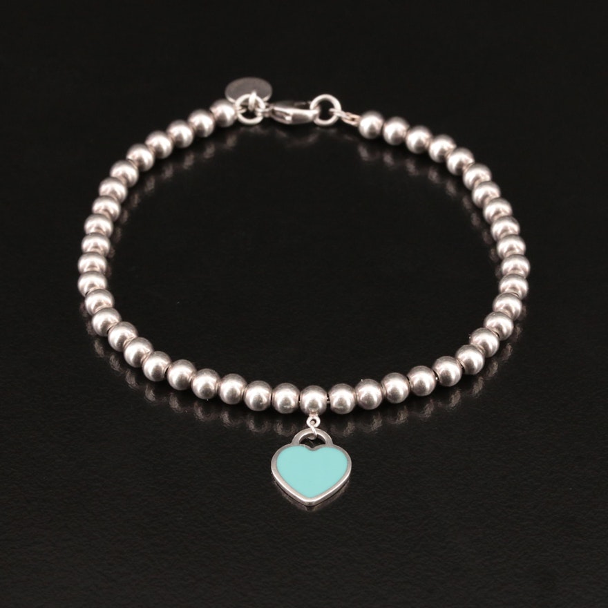 Tiffany & Co. "Return to Tiffany" Sterling Enamel Bracelet