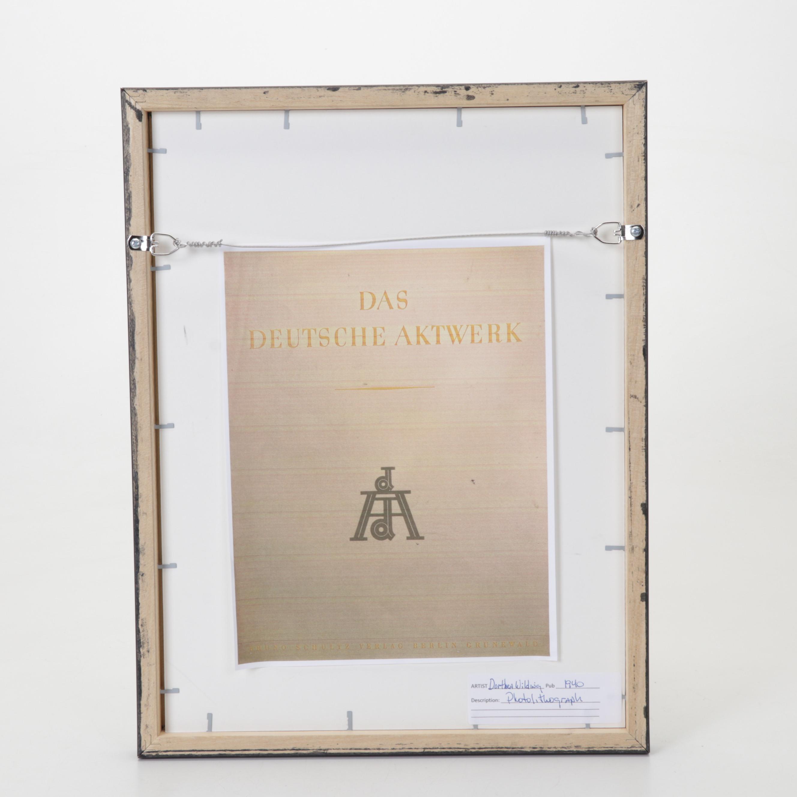 Dorothy Wilding Nude Portrait Halftone From "Das Deutsches Aktwerk," Circa 1938