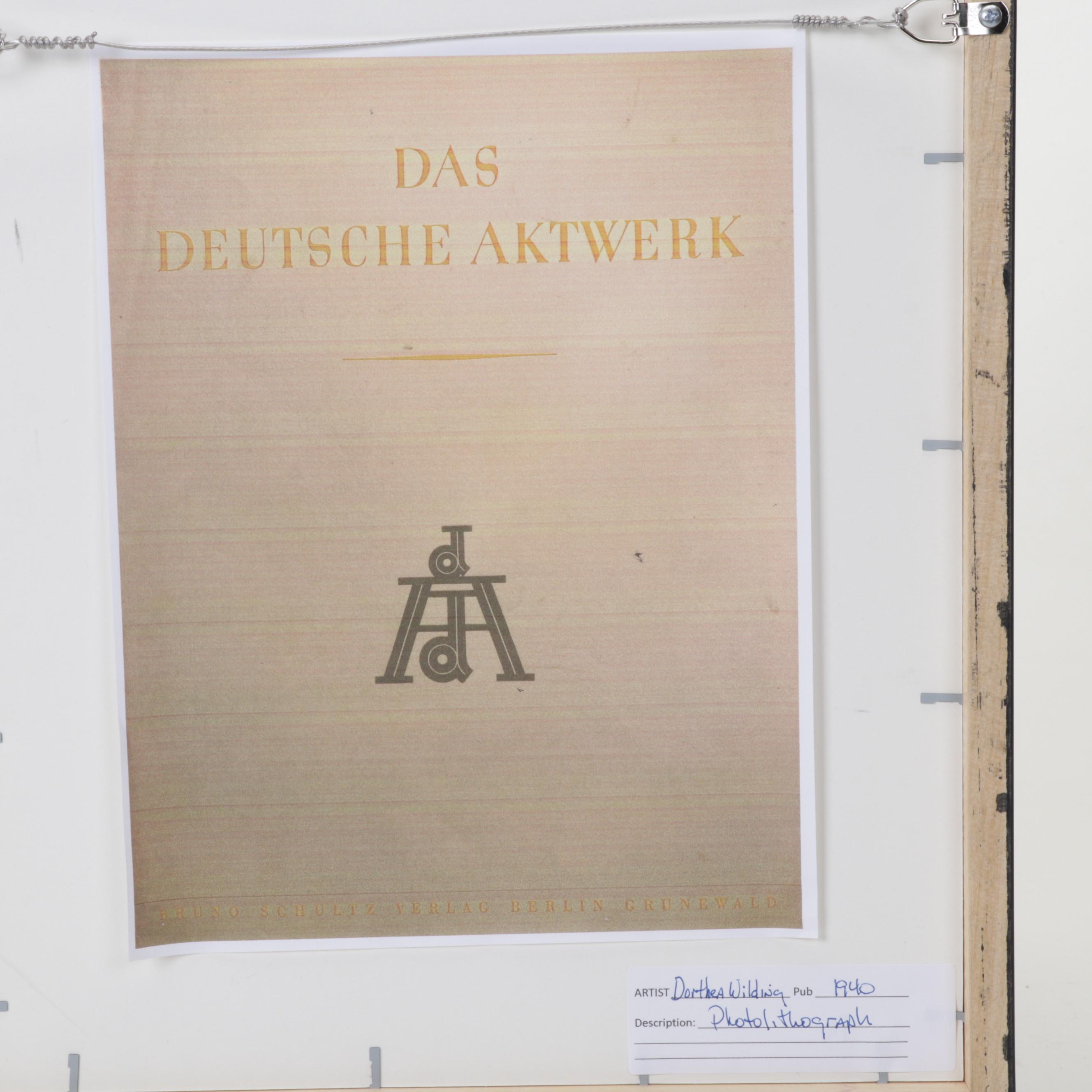 Dorothy Wilding Nude Portrait Halftone From "Das Deutsches Aktwerk," Circa 1938