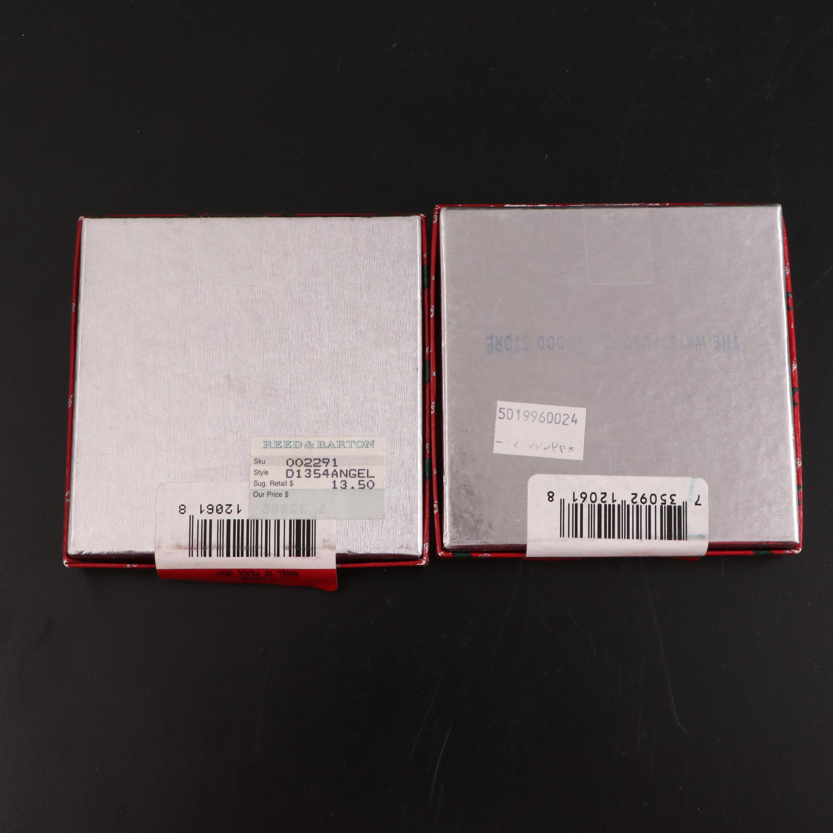 Reed & Barton Silver Plate and Ceramic Christmas Ornaments