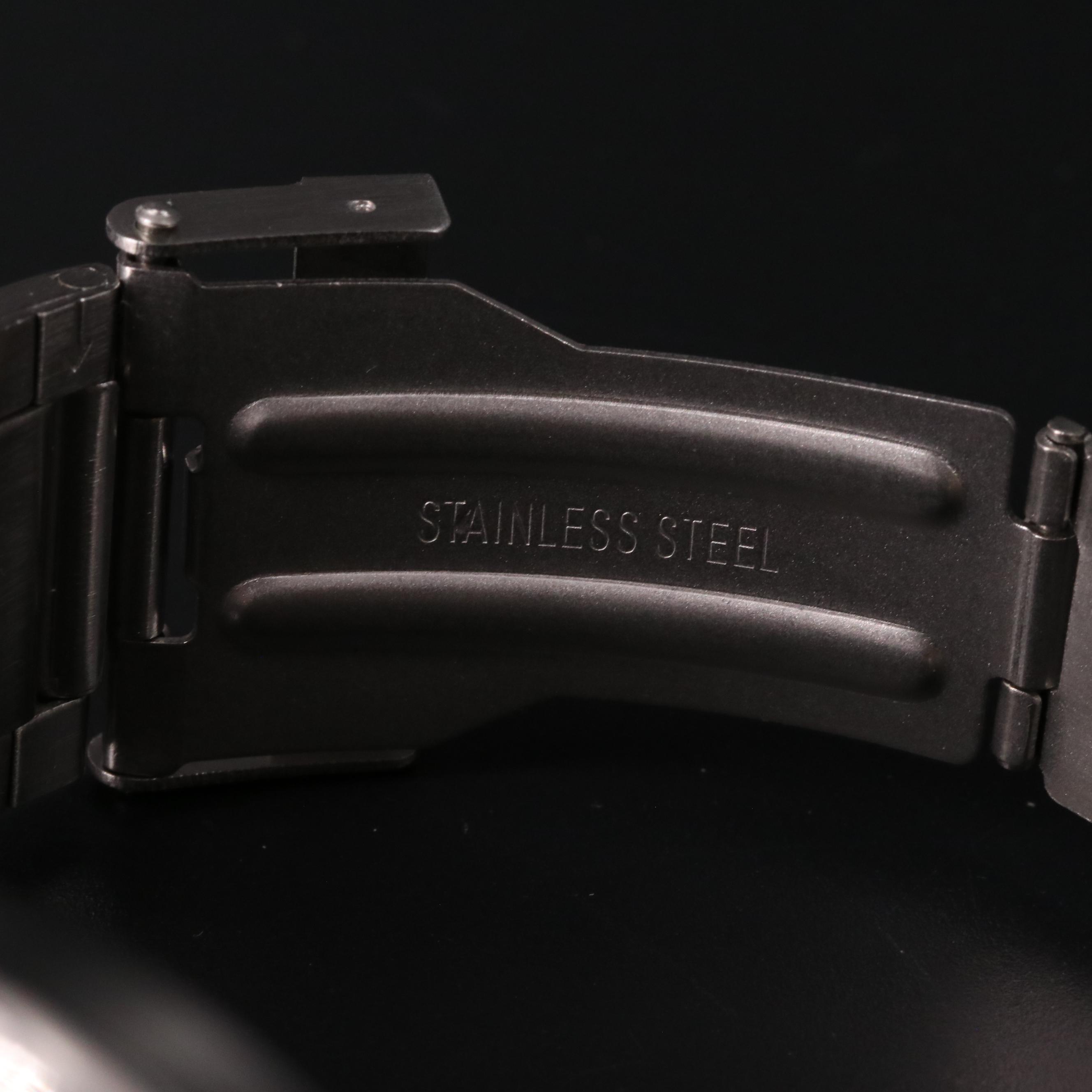 Quartz Watch and Cross Pendant Necklace Set