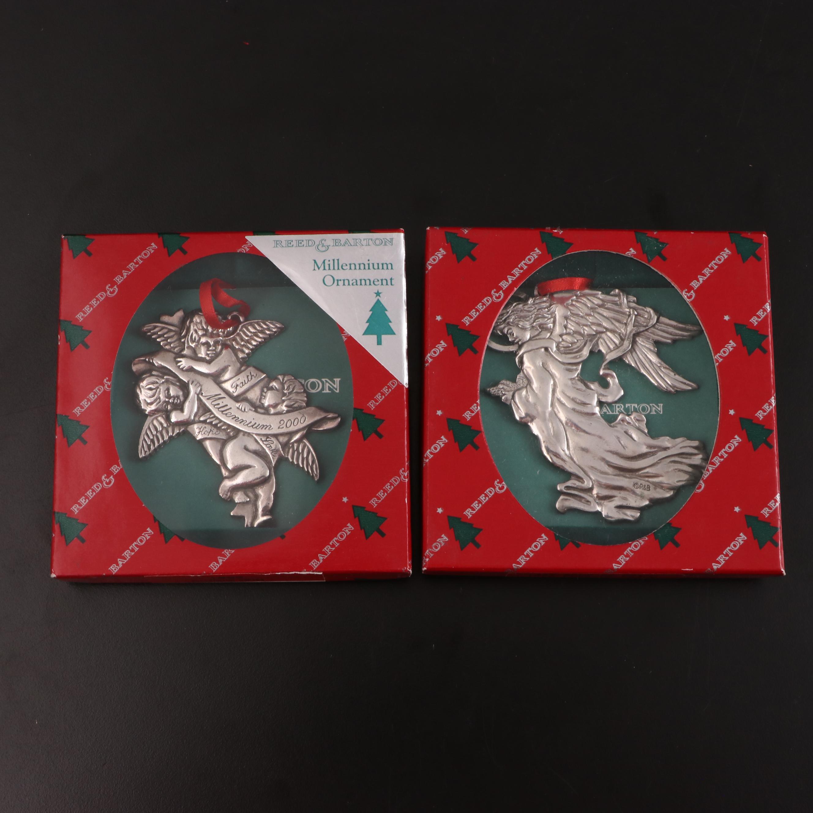 Reed & Barton Silver Plate and Ceramic Christmas Ornaments