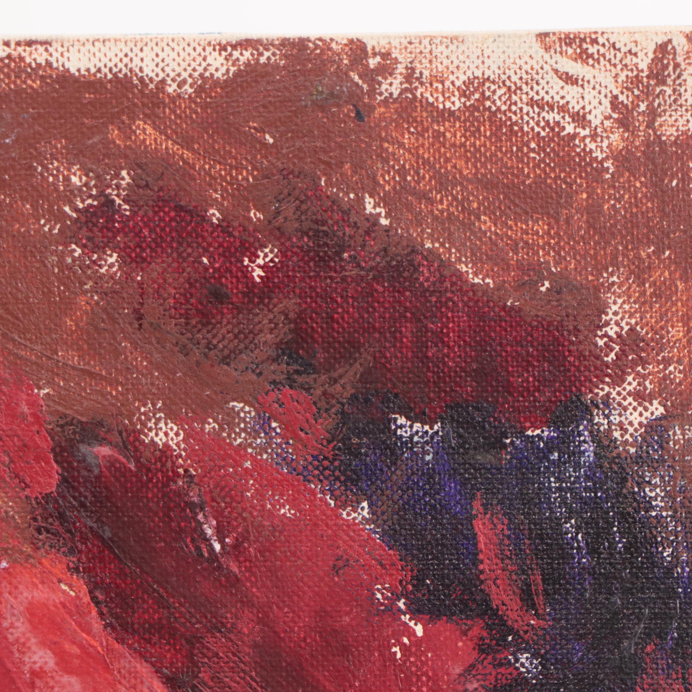 Acrylic Painting of Seated Figure