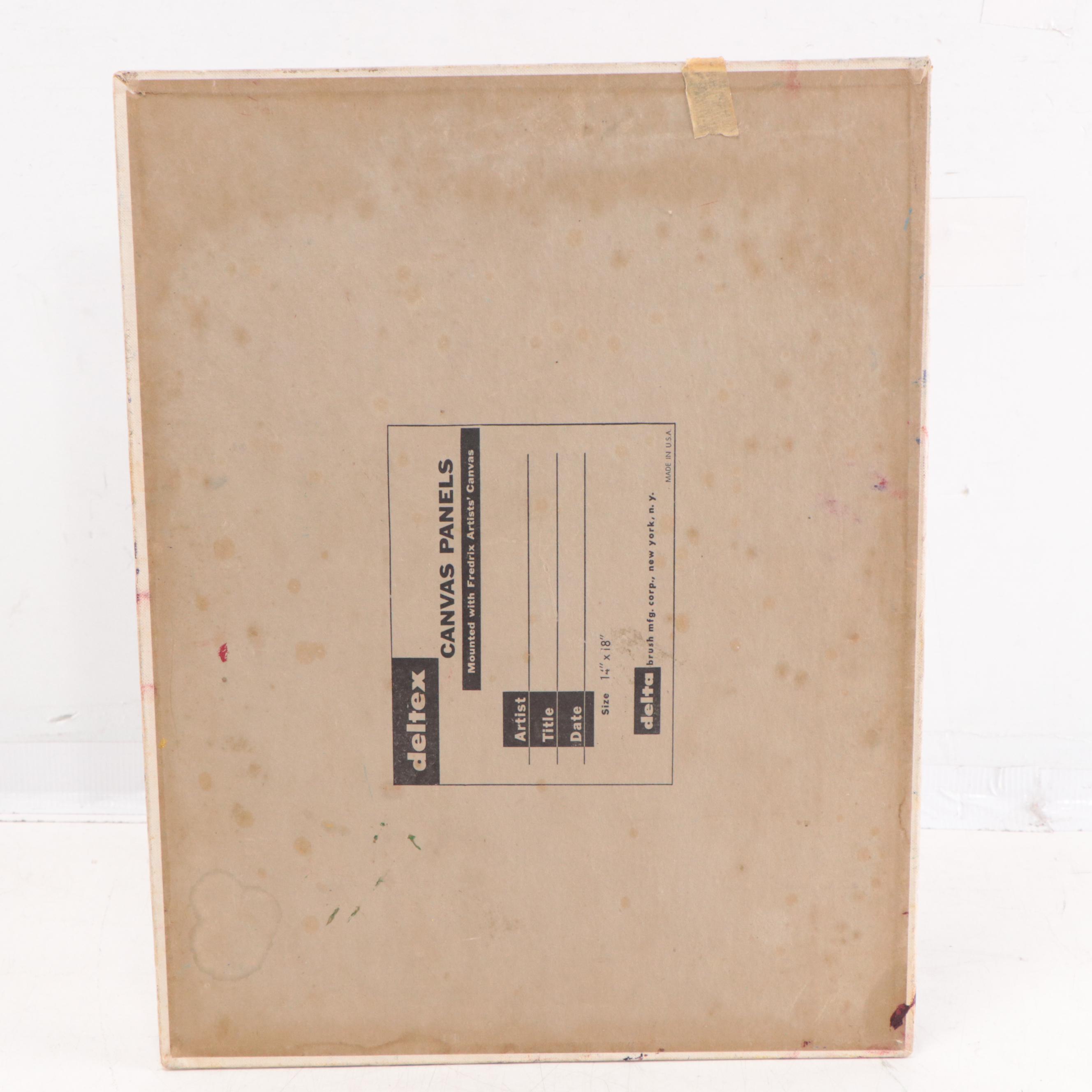 Acrylic Painting of Seated Figure