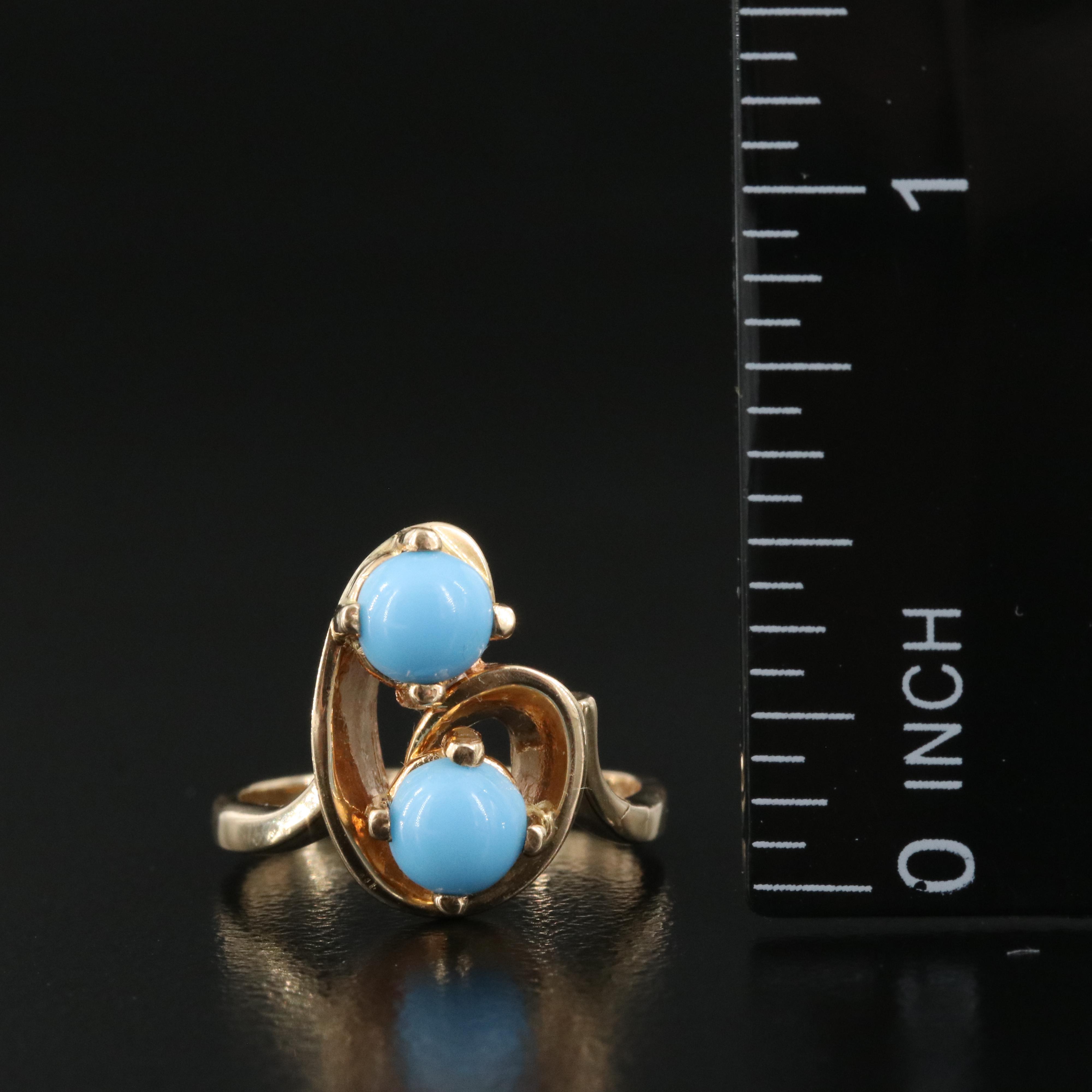 14K Imitation Turquoise Ring
