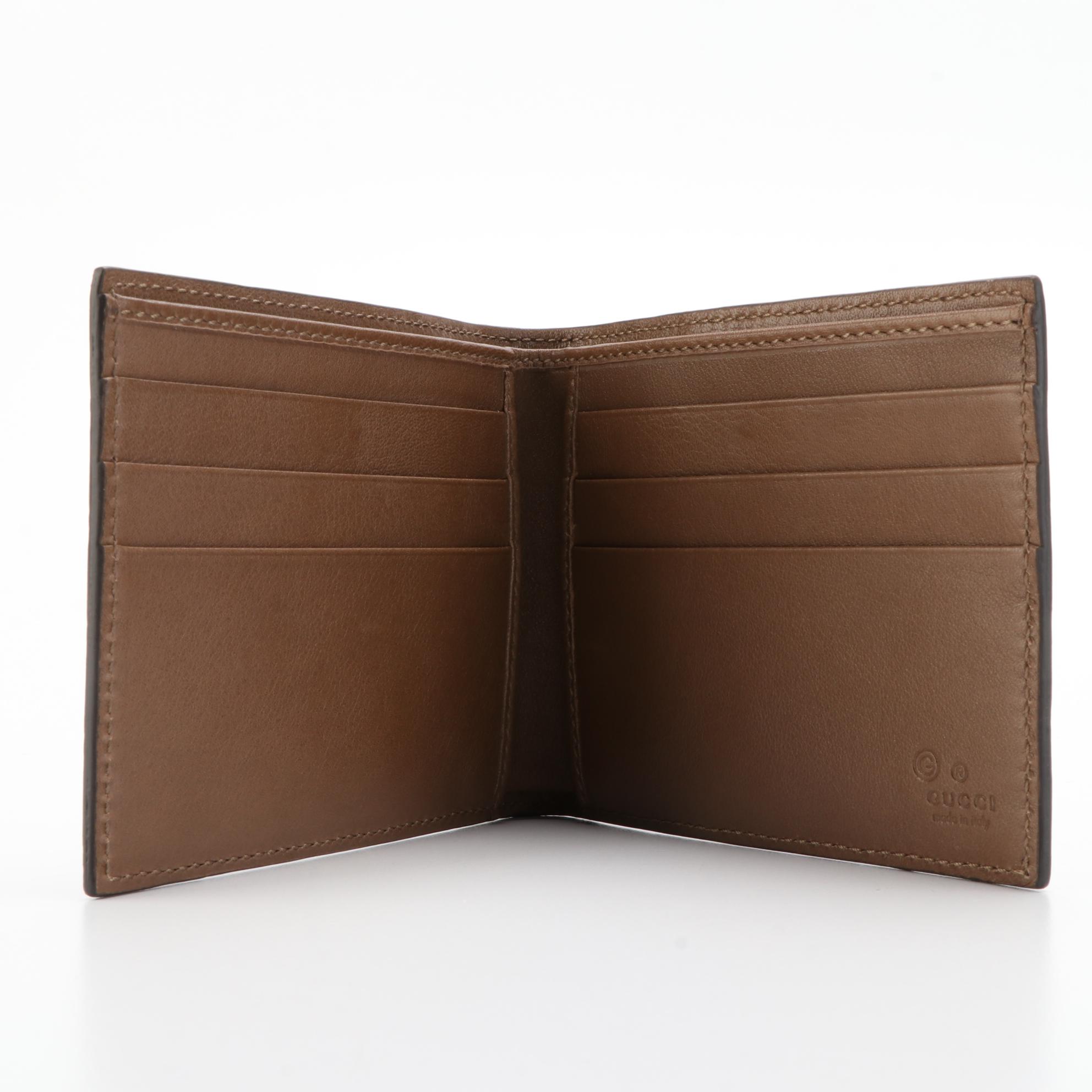 Gucci Bifold Wallet in Guccissima Leather with Box