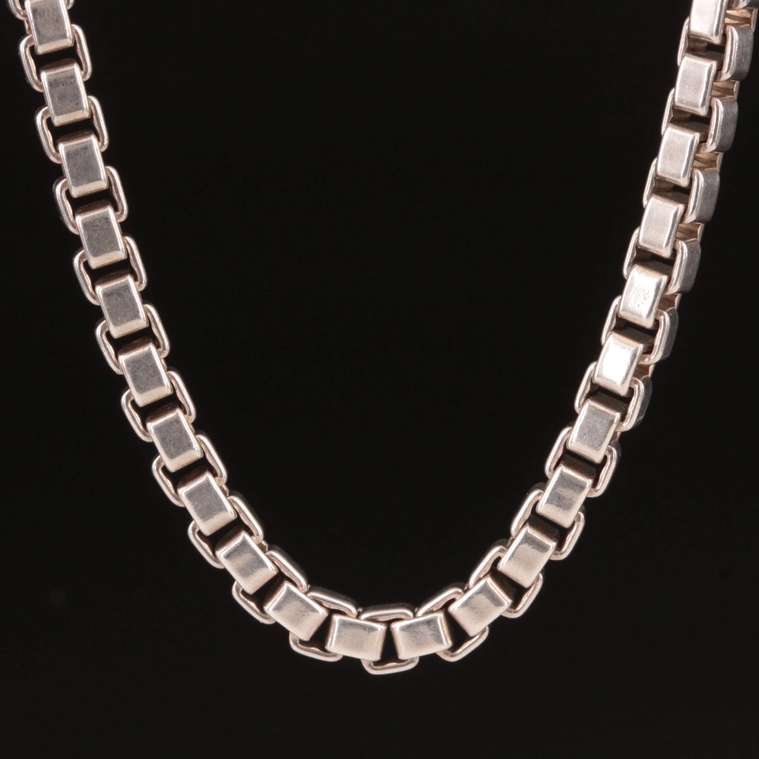 Tiffany & Co. Sterling Box Chain Necklace