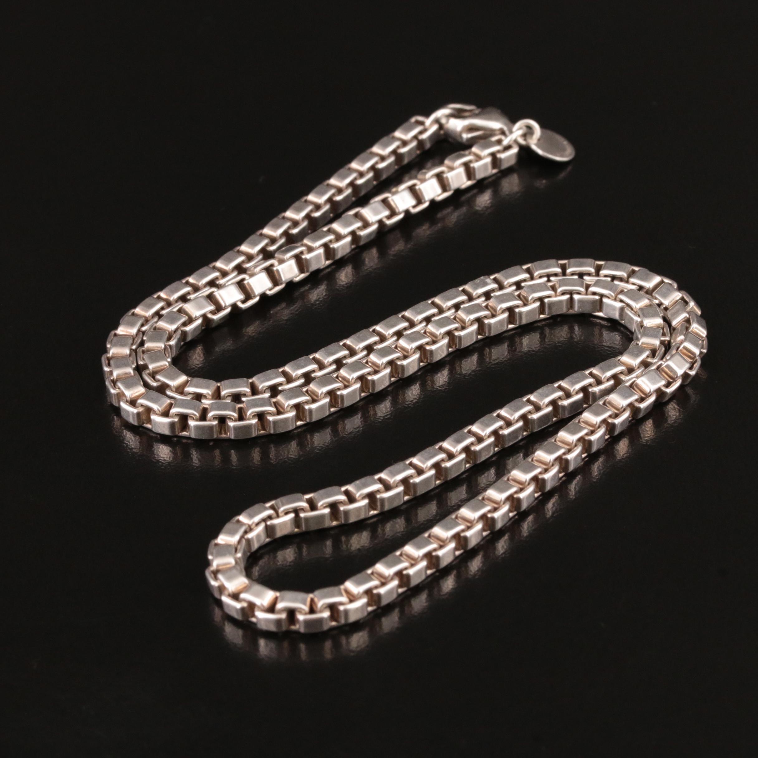 Tiffany & Co. Sterling Box Chain Necklace
