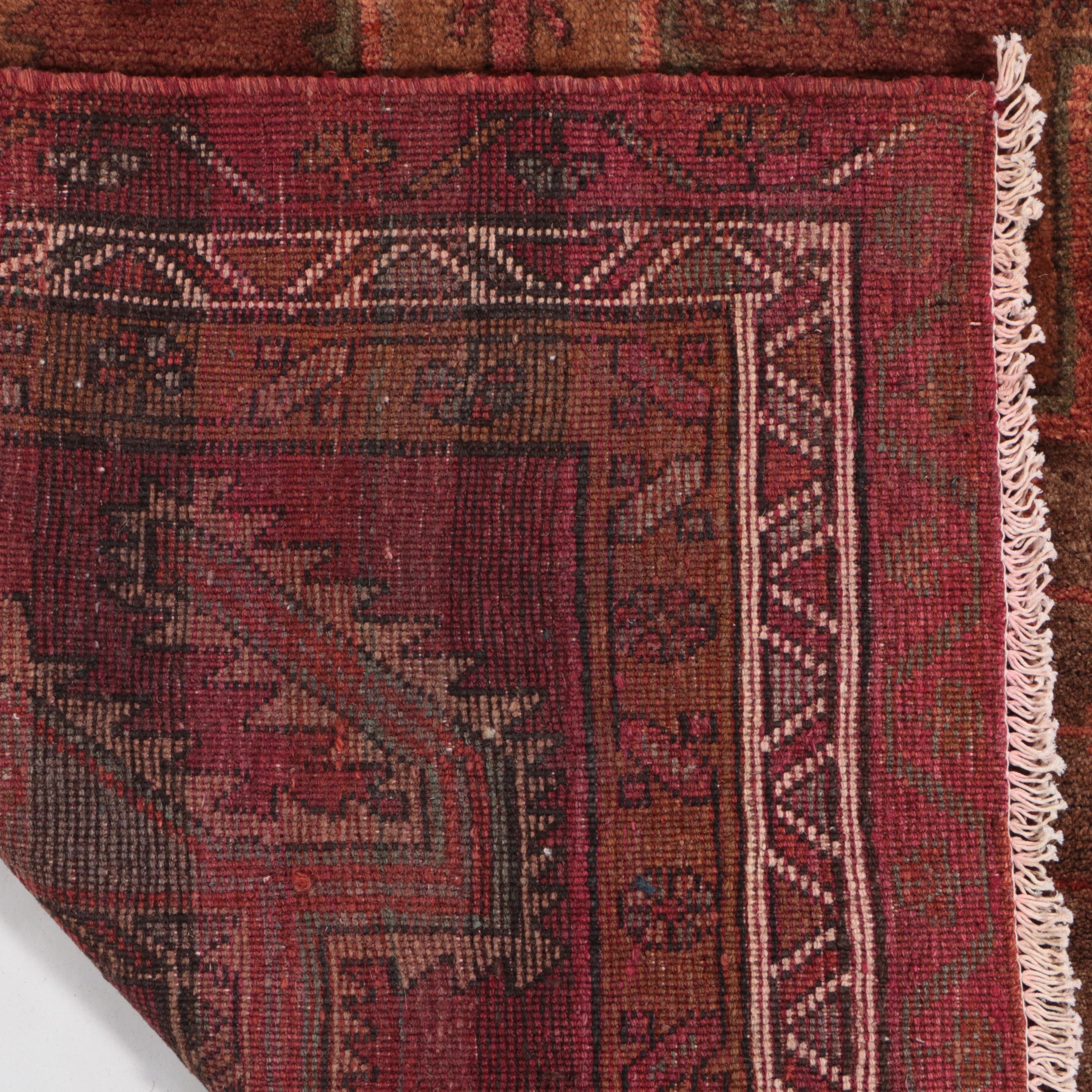 4'2 x 13'4 Hand-Knotted Turkish Konya Long Rug