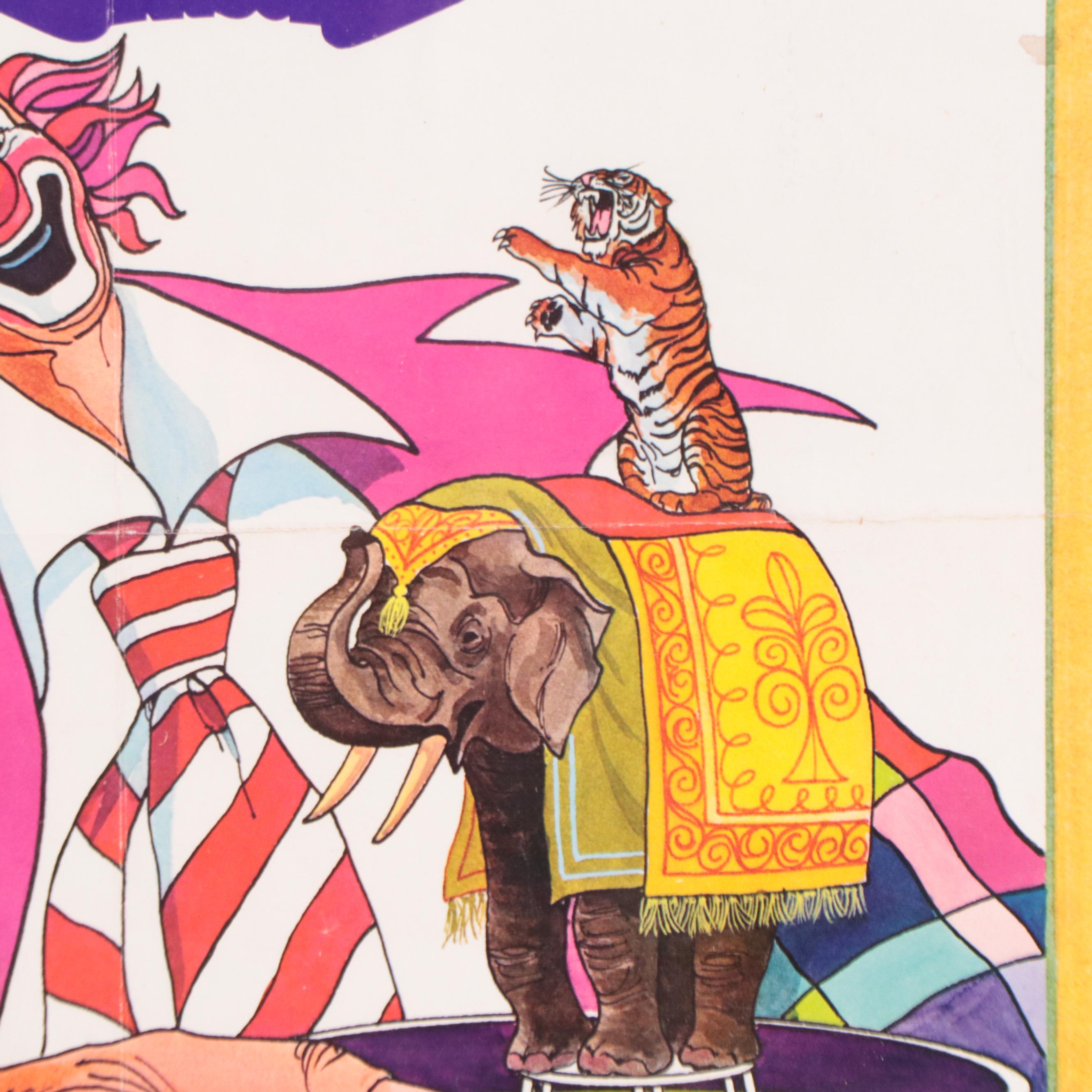 Ringling Bros and Barnum & Bailey Advertising Poster Giclée, Circa 1972