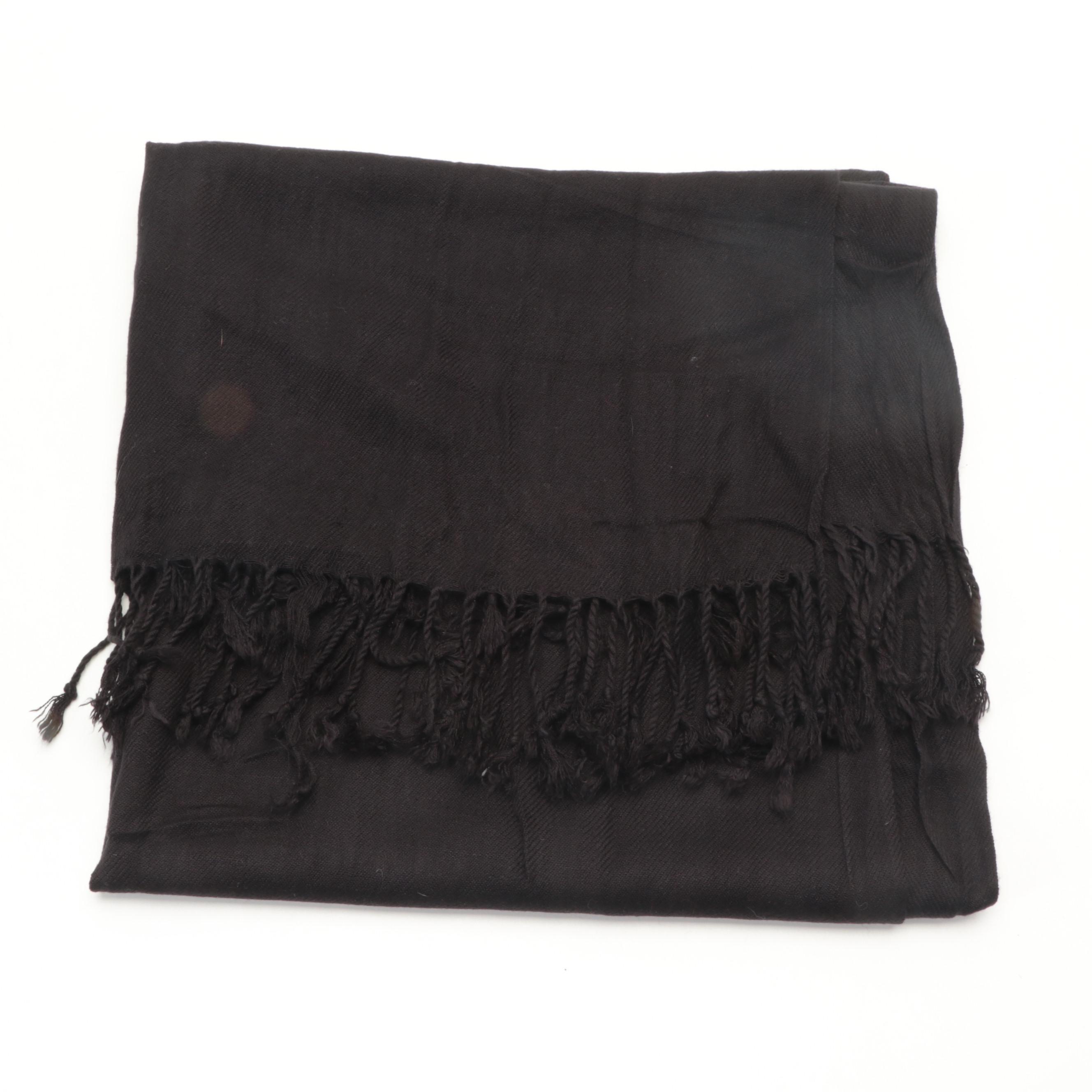 Marella Sport Turtleneck Bib Topper with Knotted Fringe and Other Scarves