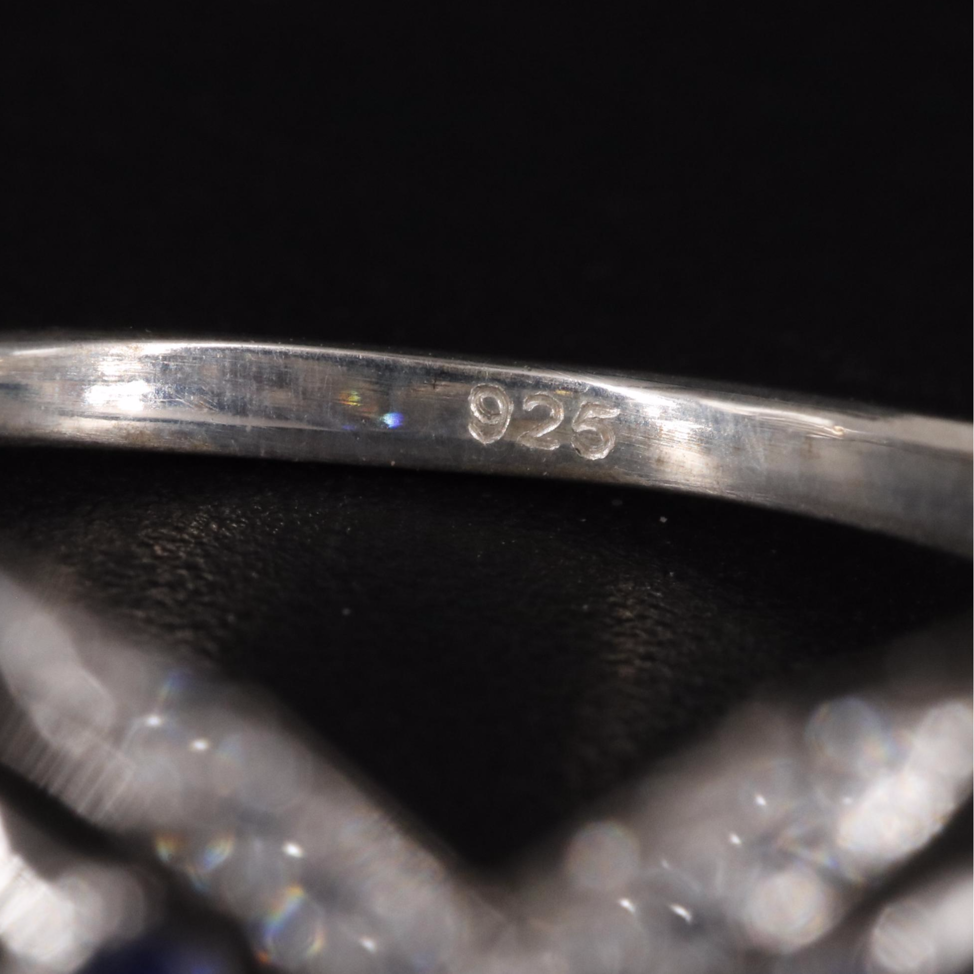 Sterling Sapphire Arrow Ring