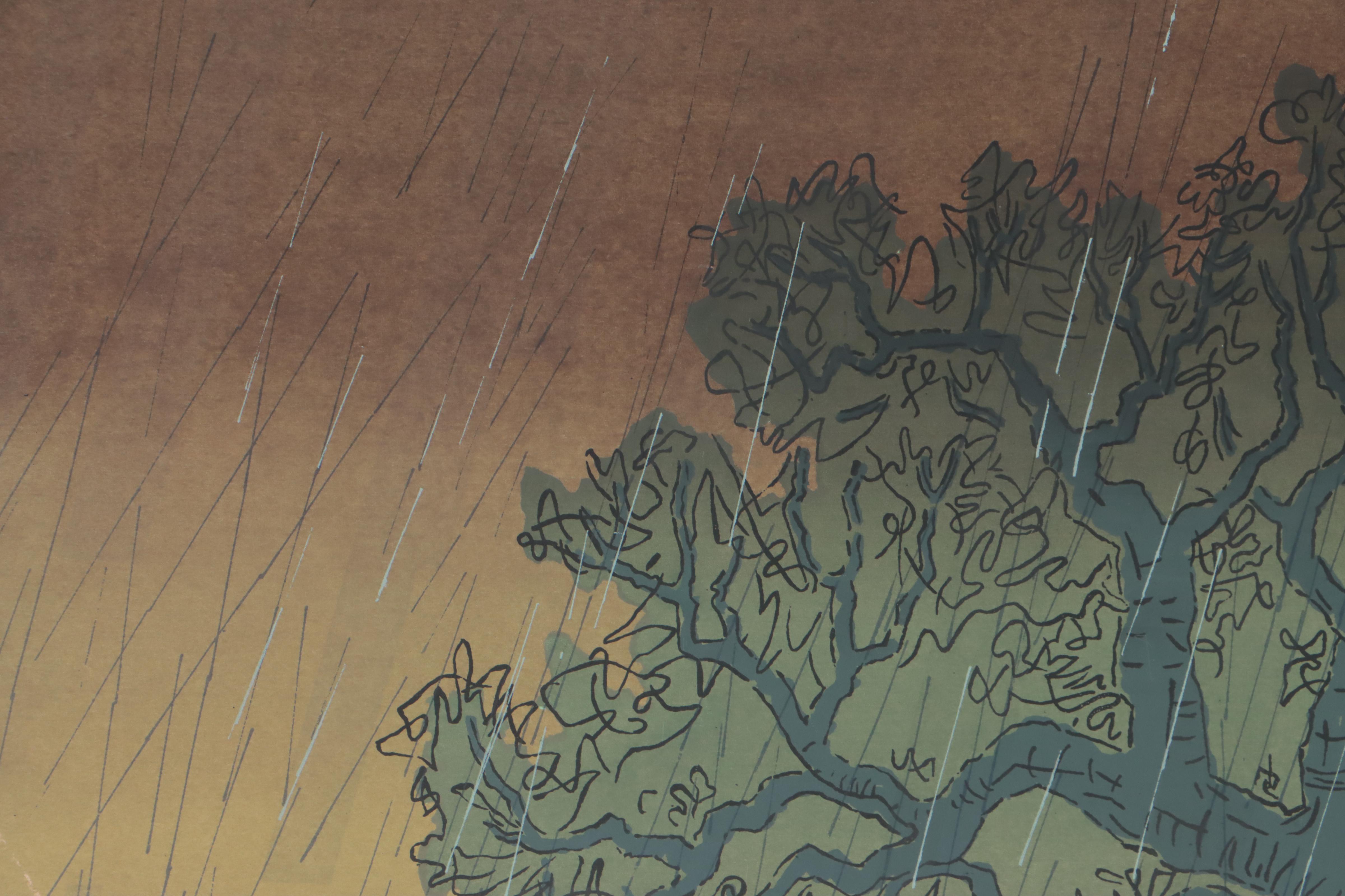 Guy Crittington Maccoy Serigraph "Rain"