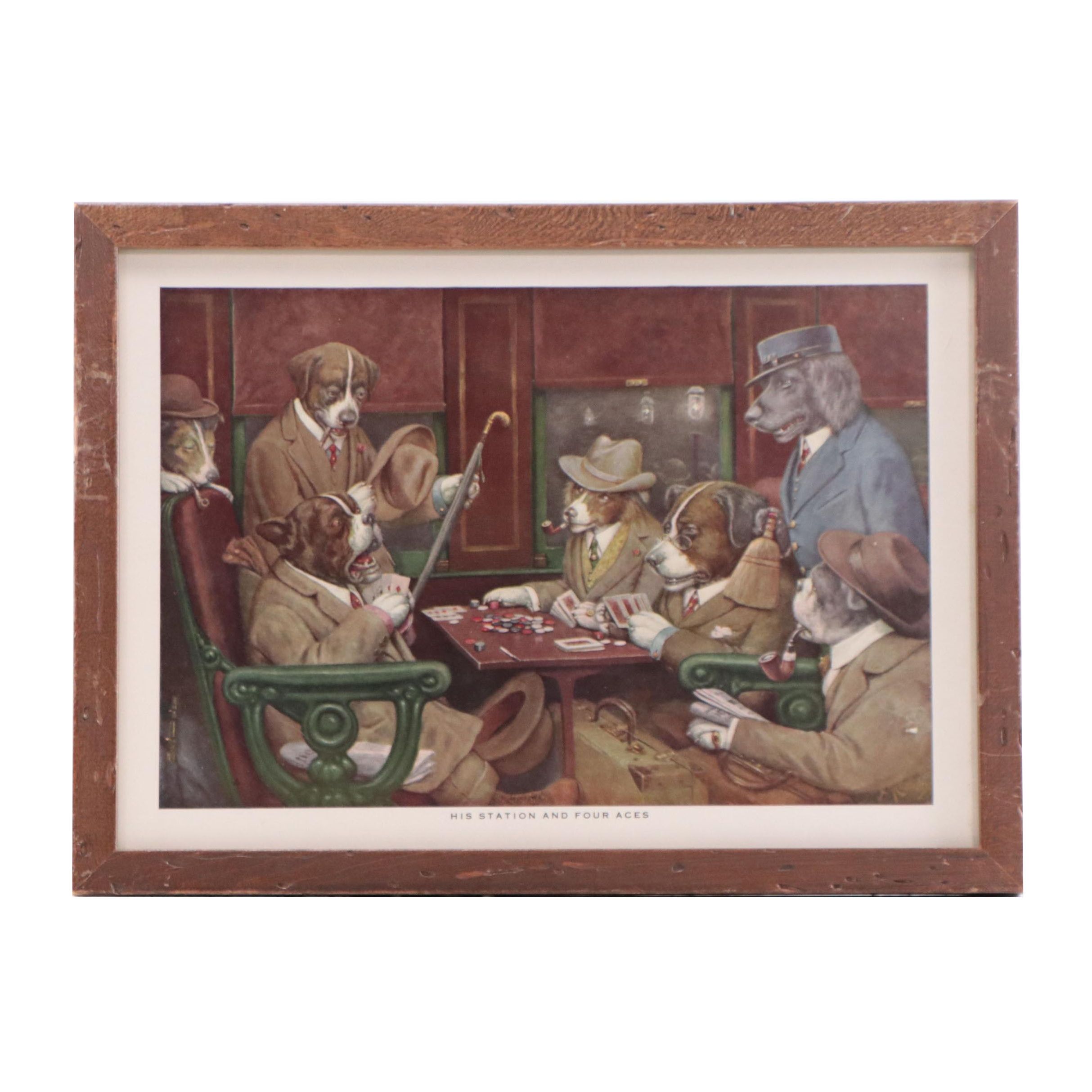 Halftone After CM Coolidge "His Station and Four Aces"