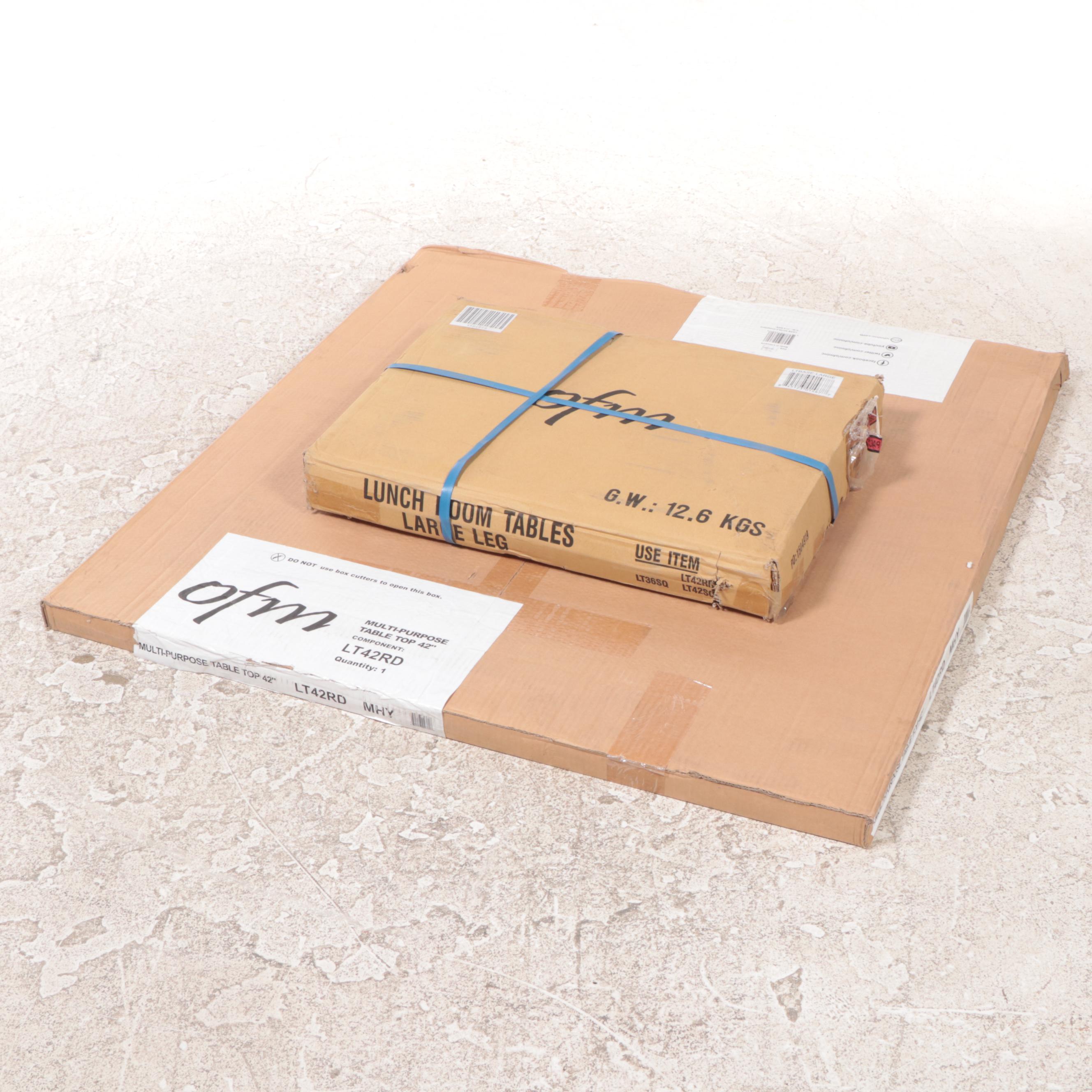 OFM Lunchroom Table with Large Legs