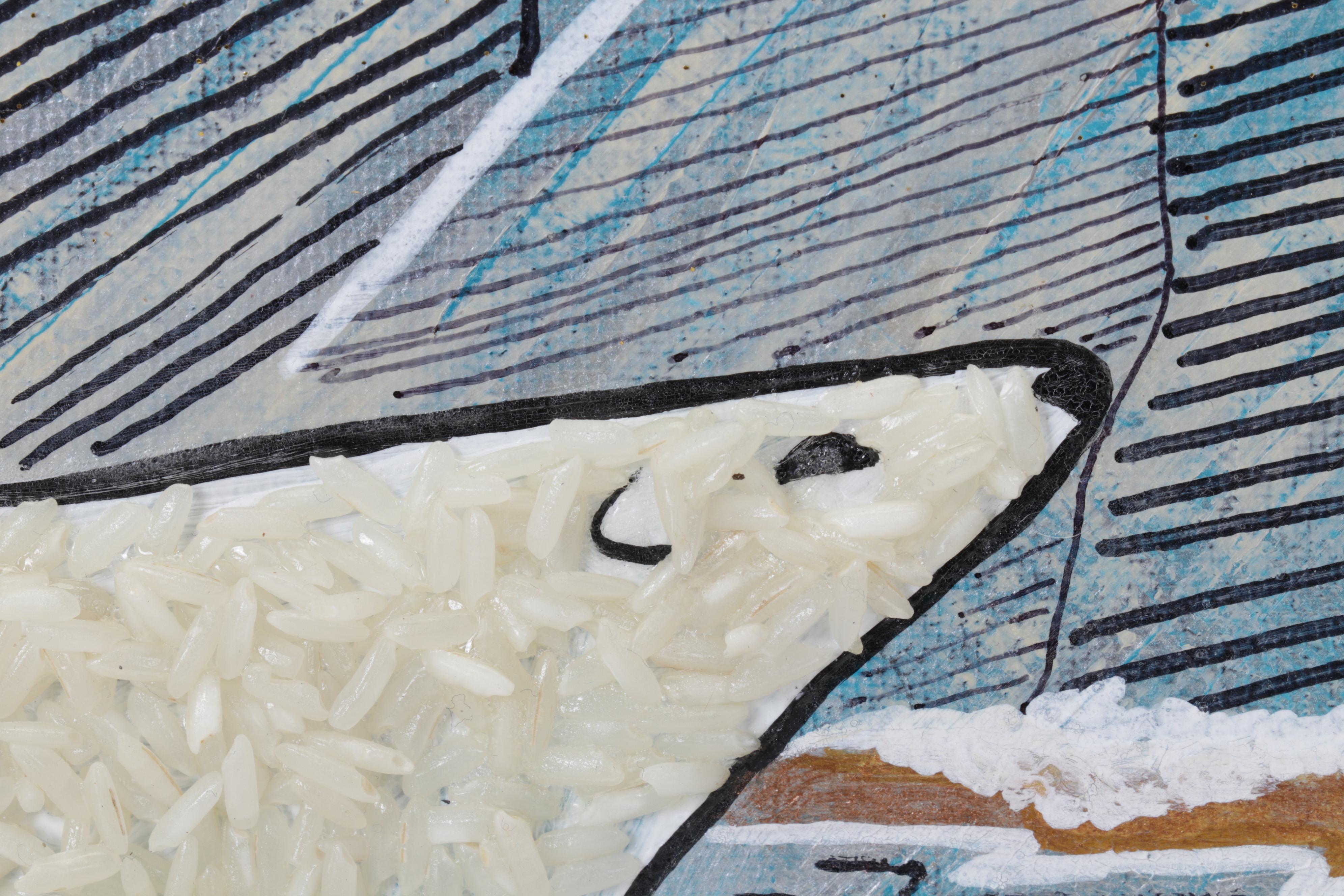 Cheri Clem Mixed Media Painting "The Mountains Are Calling," 2022