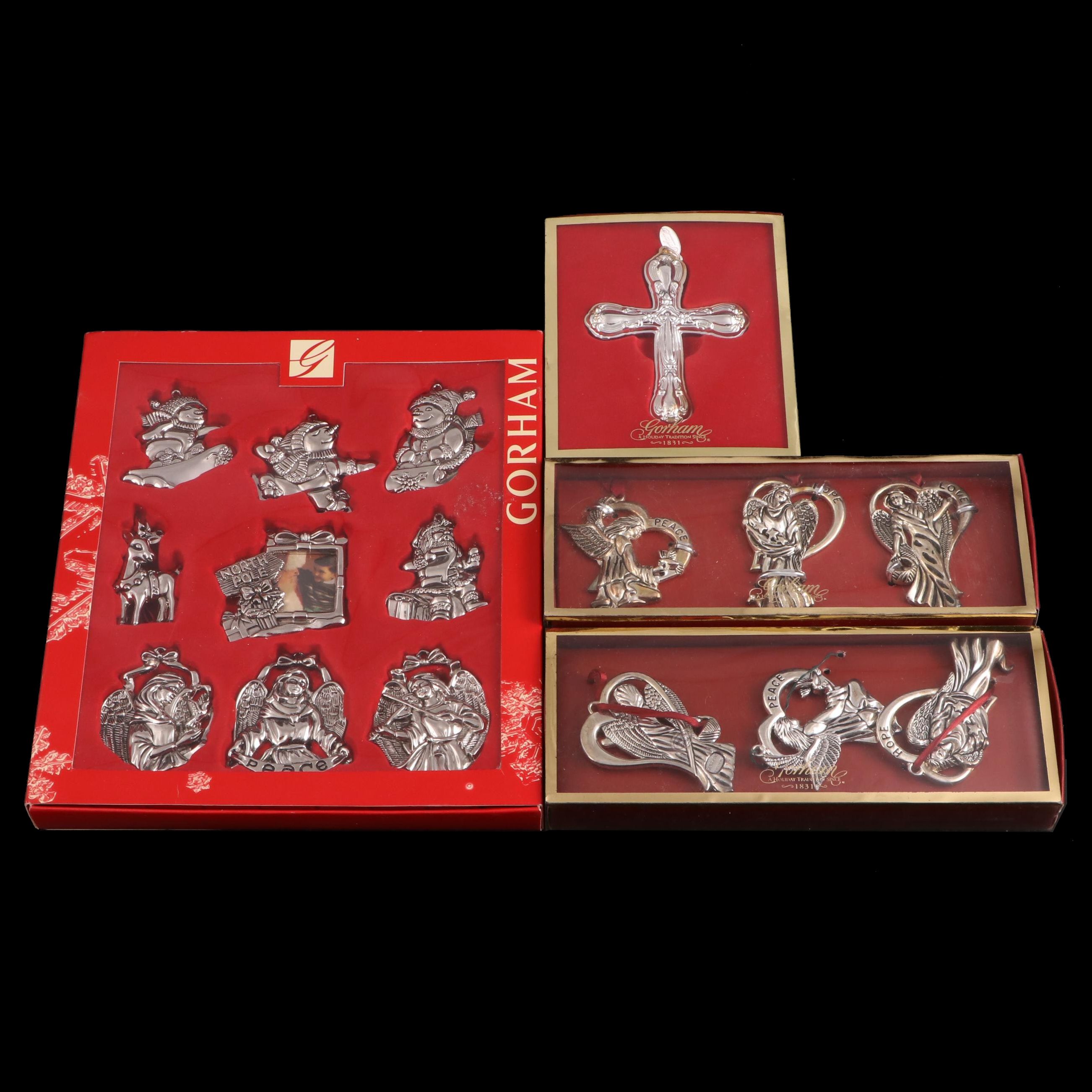 Gorham Silver Plate Christmas Ornaments