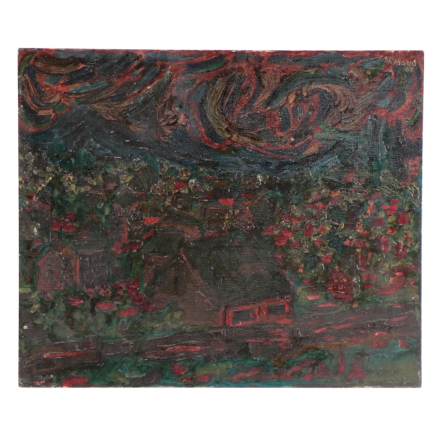Oil Painting of Landscape, 1968