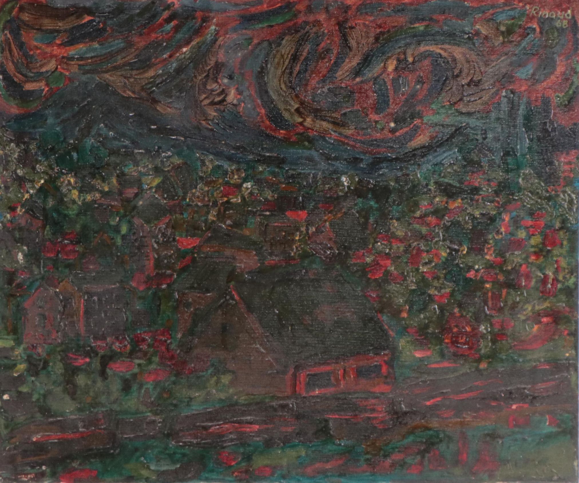 Oil Painting of Landscape, 1968